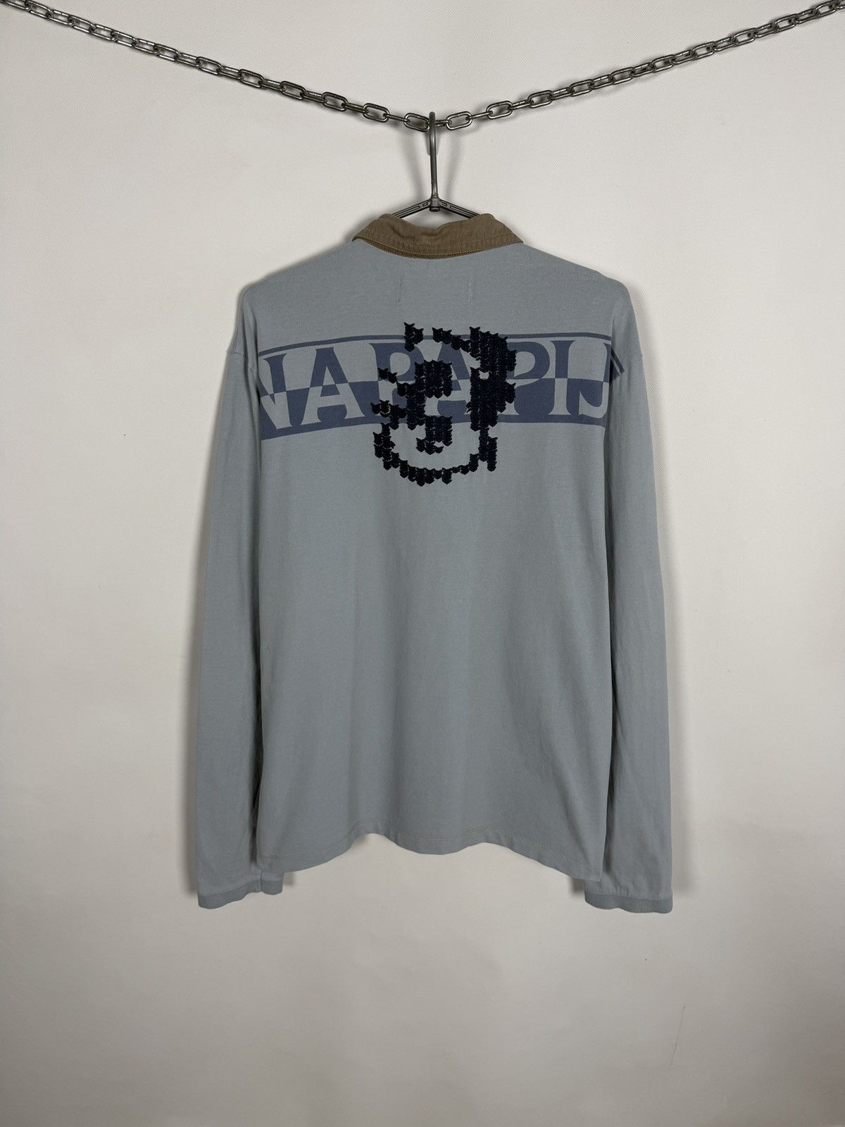 Napapijri Men’s Napapijri Project Polo Long Sleeve Shirt Big Logo XXL Size US XXL / EU 58 / 5 - 9 Thumbnail