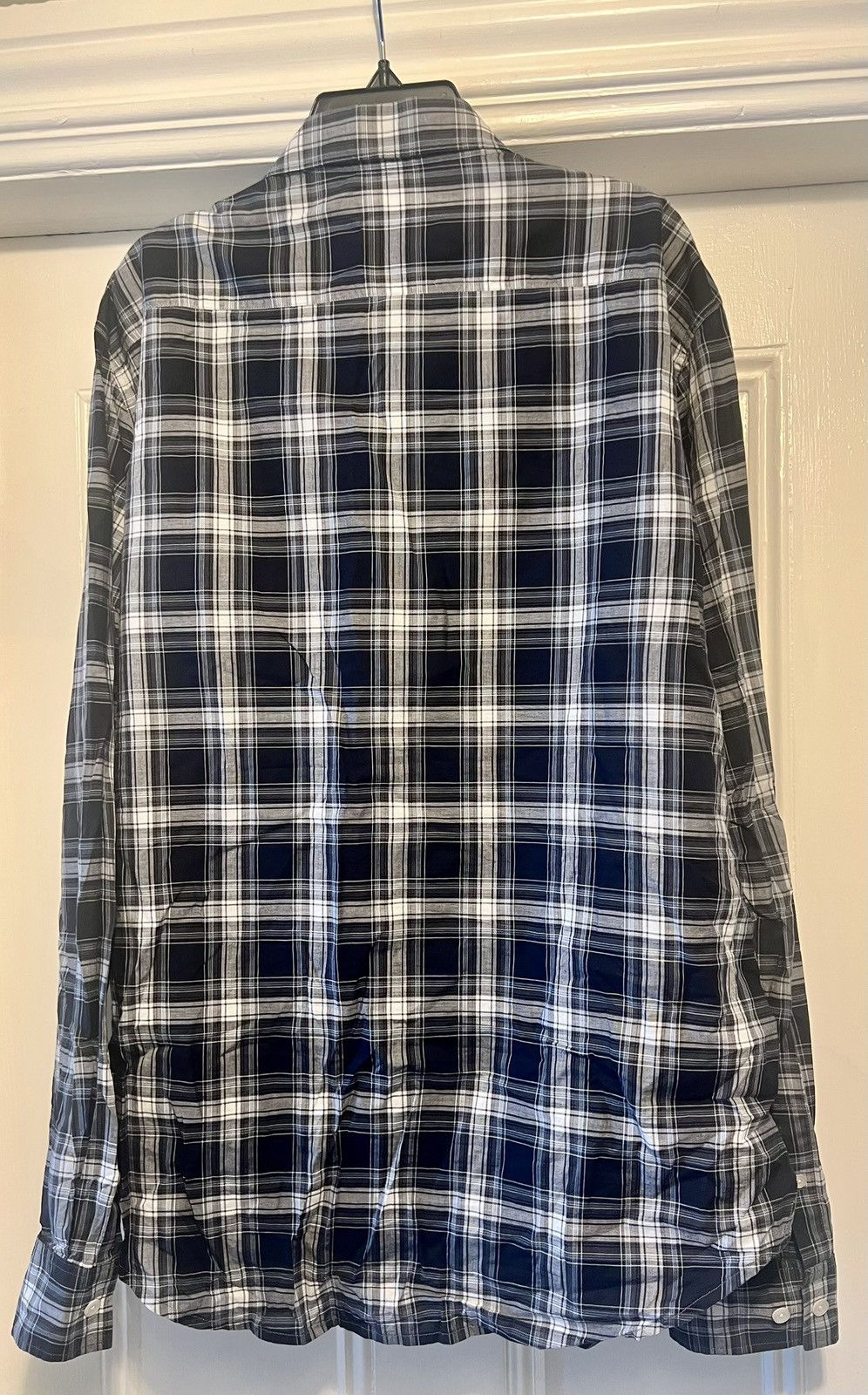Theory Authentic Theory cotton button up shirt plaid XL black blue Size US XL / EU 56 / 4 - 4 Thumbnail