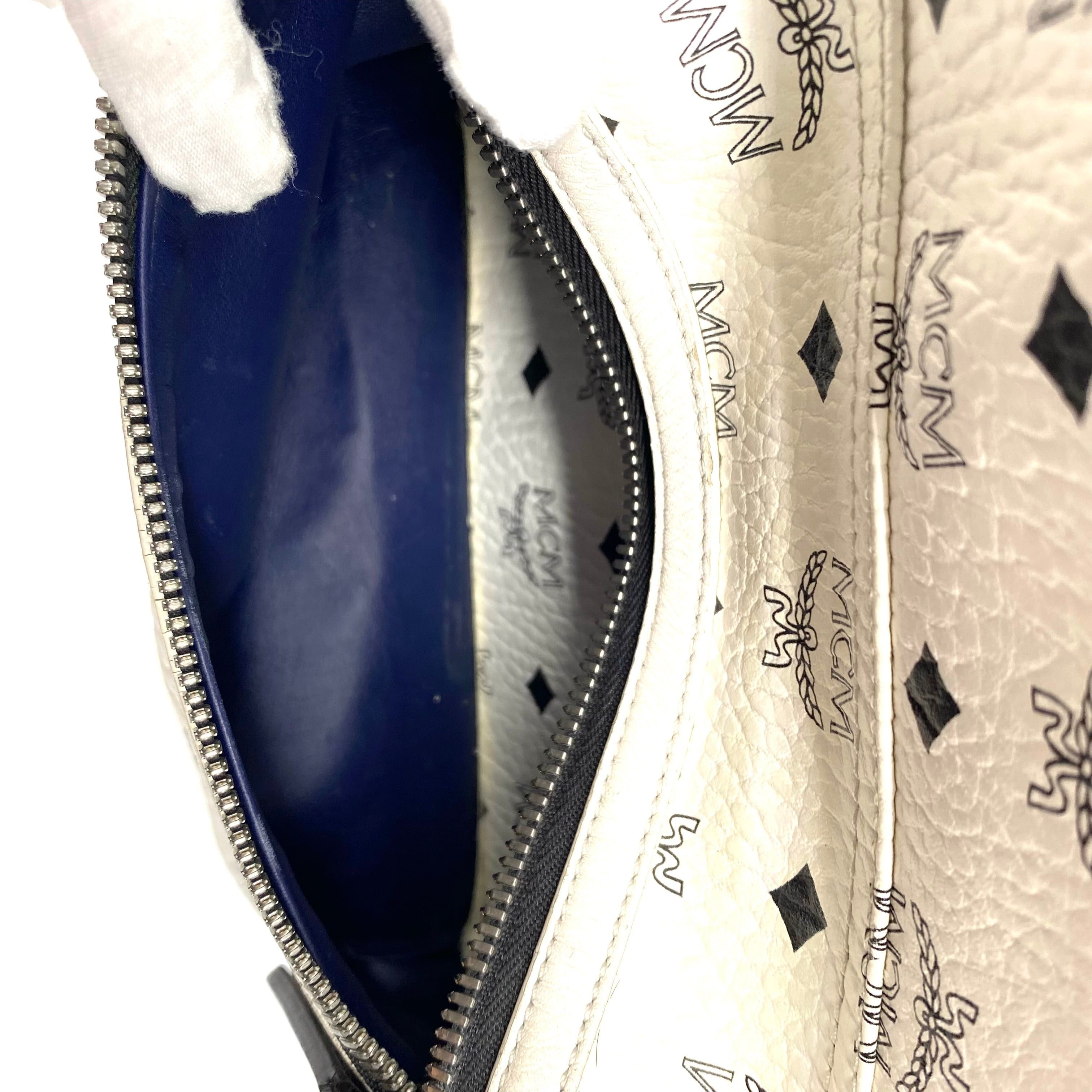 MCM MCM Visetos Backpack White Medium 2240003382392 Size ONE SIZE - 5 Thumbnail