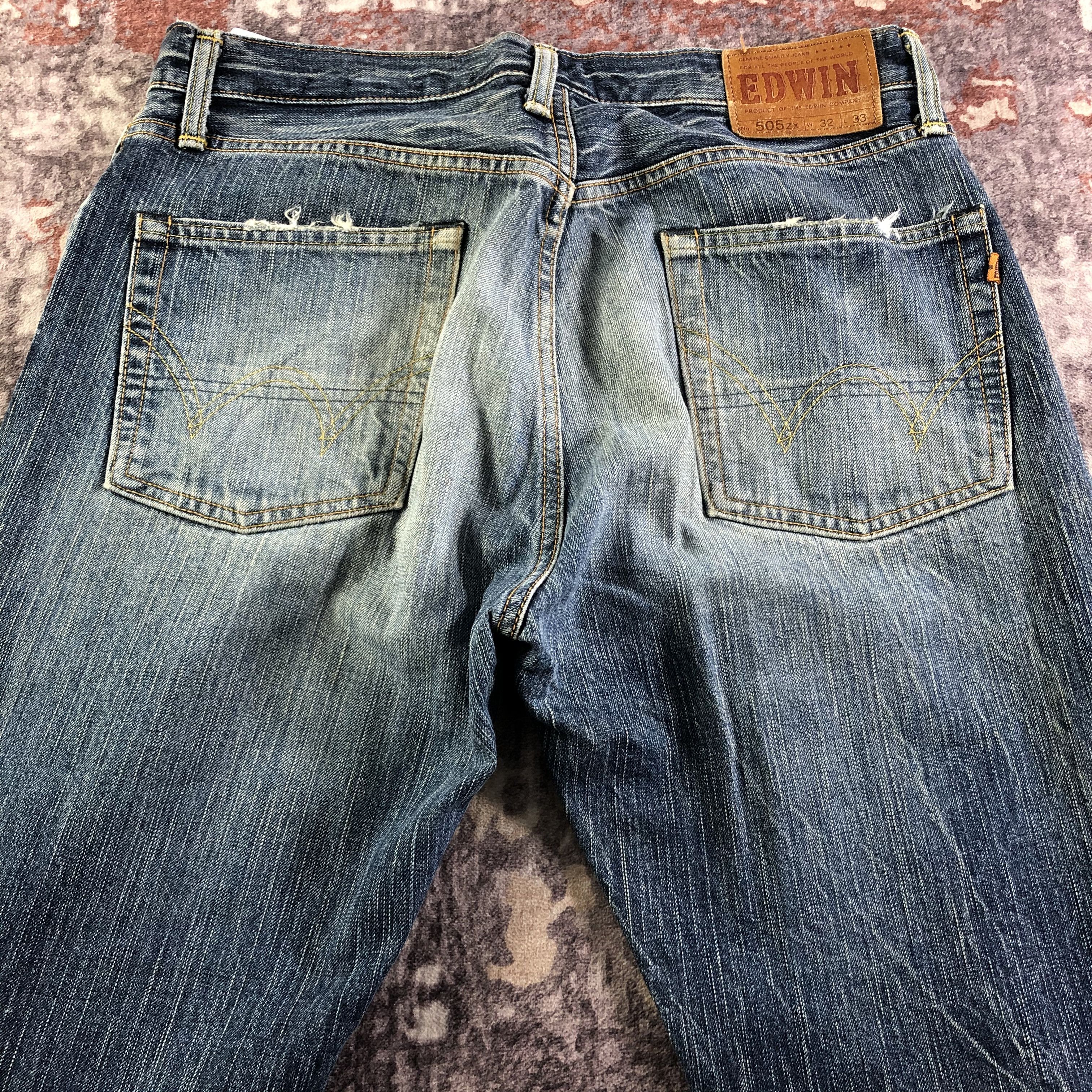 Edwin Vintage Blue Wash Edwin 505 Selvedge Jeans-JM3590 Size US 33 - 5 Thumbnail