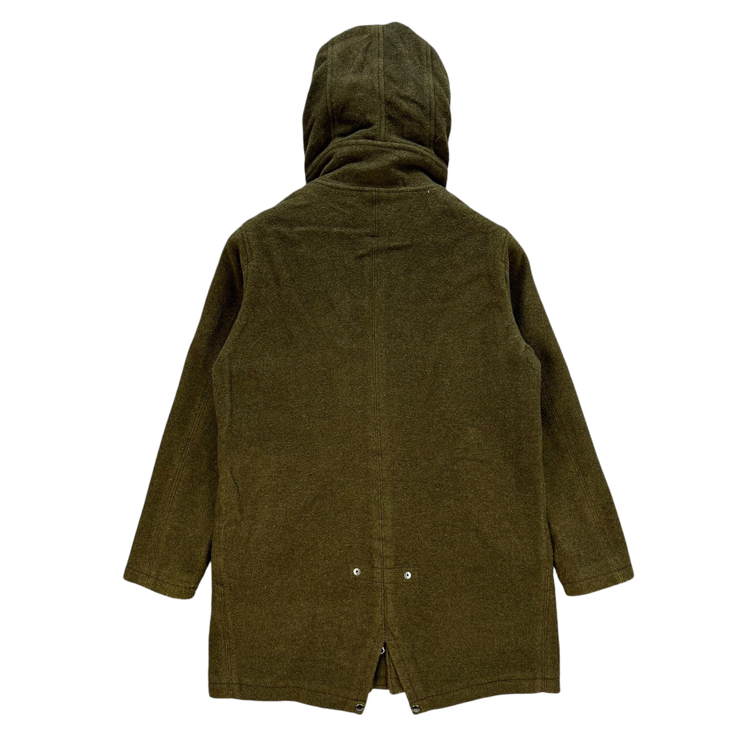 Zucca ZUCCA Mosh Green Wool Hooded Coat Jacket #A61-1399 Size US S / EU 44-46 / 1 - 11 Thumbnail