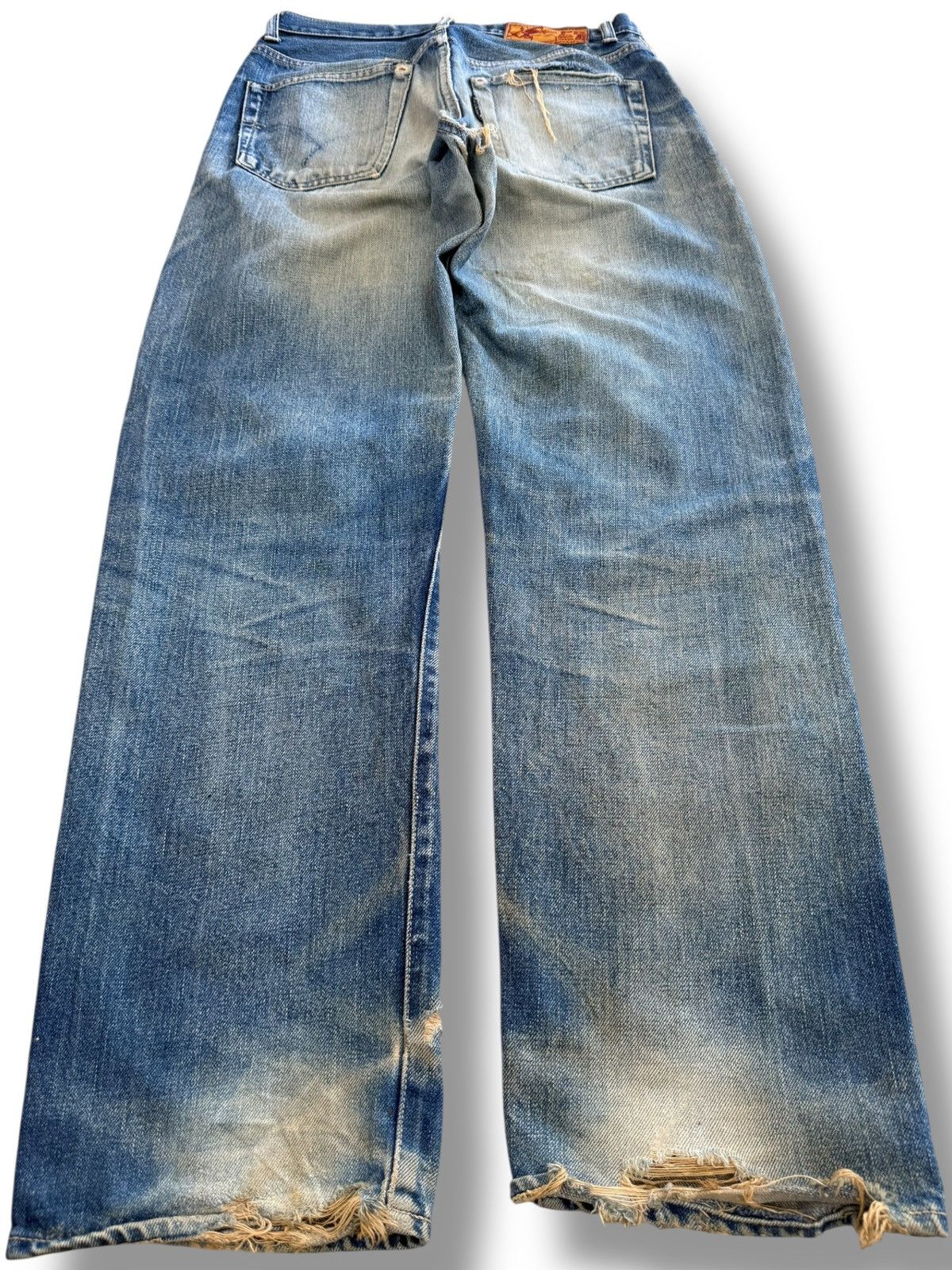 Pure Blue Japan HR Market Faded Wash Style Loose Jeans Size US 31 - 4 Thumbnail
