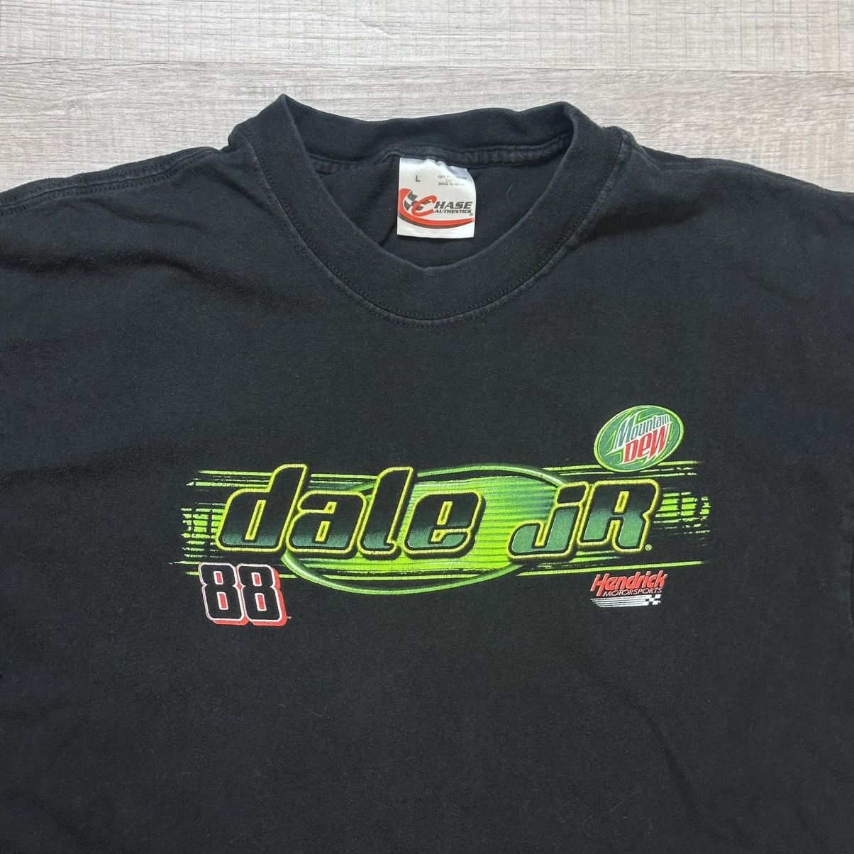 Chase Authentics Dale Earnhardt Jr #88 Mountain Dew NASCAR Men's Vintage Tee Size US L / EU 52-54 / 3 - 5 Thumbnail