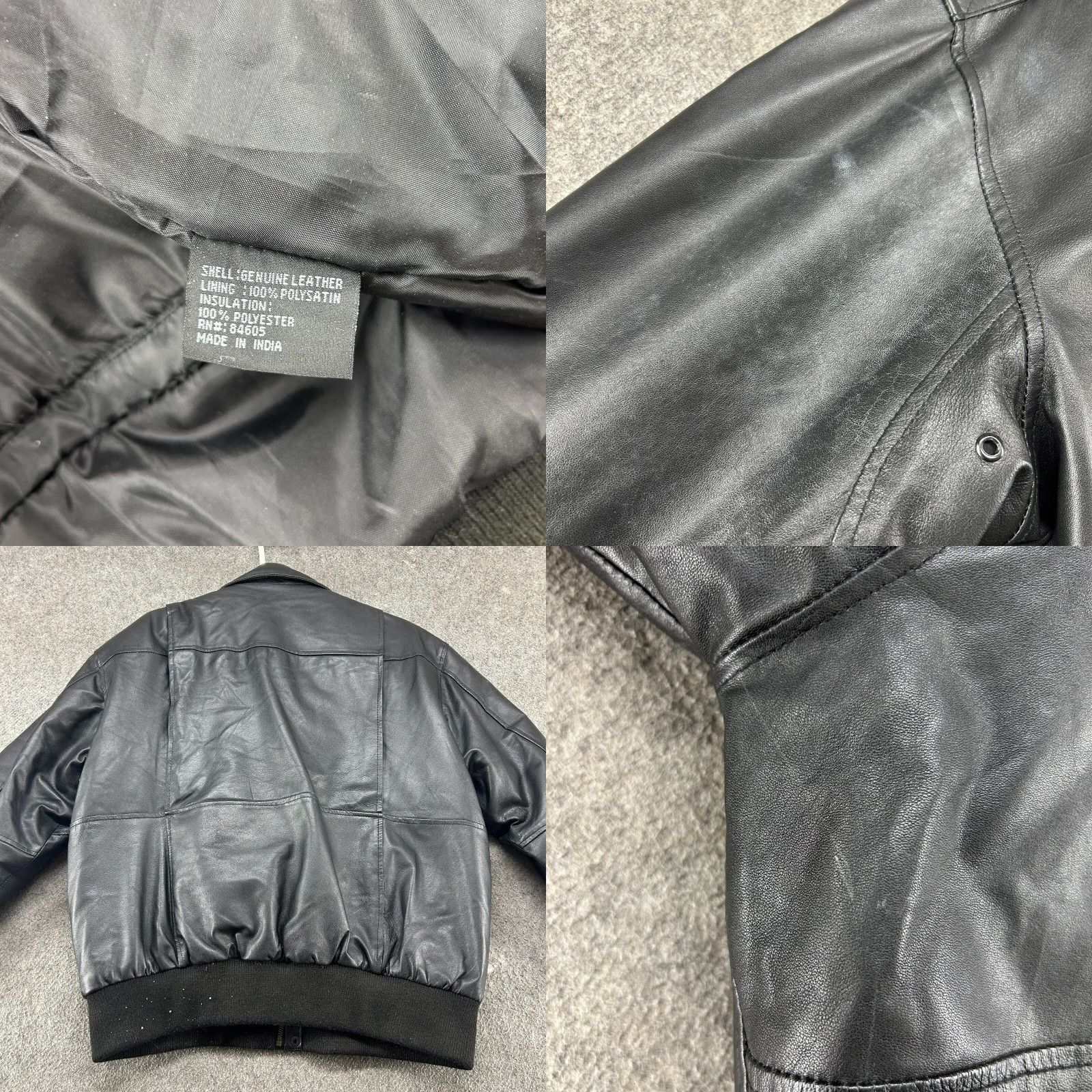 Vintage VINTAGE Burks Bay Leather Jacket Mens L Black Bomber Genuine NRA Life Member 90s Size US L / EU 52-54 / 3 - 8 Thumbnail