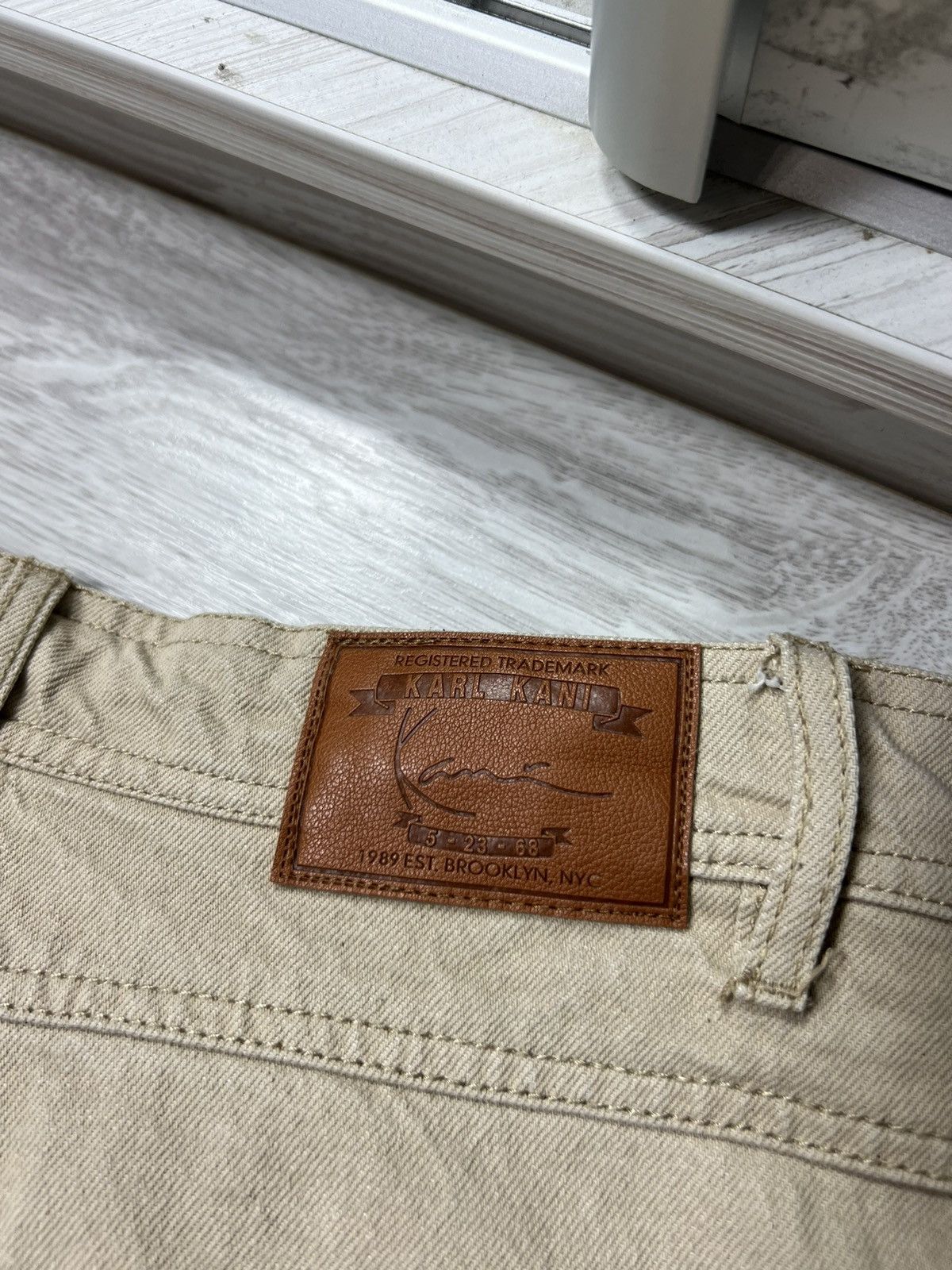 Karl Kani × Vintage Karl Kani Carpenter Denim Pants Logo Jeans Size US 30 / EU 46 - 6 Thumbnail