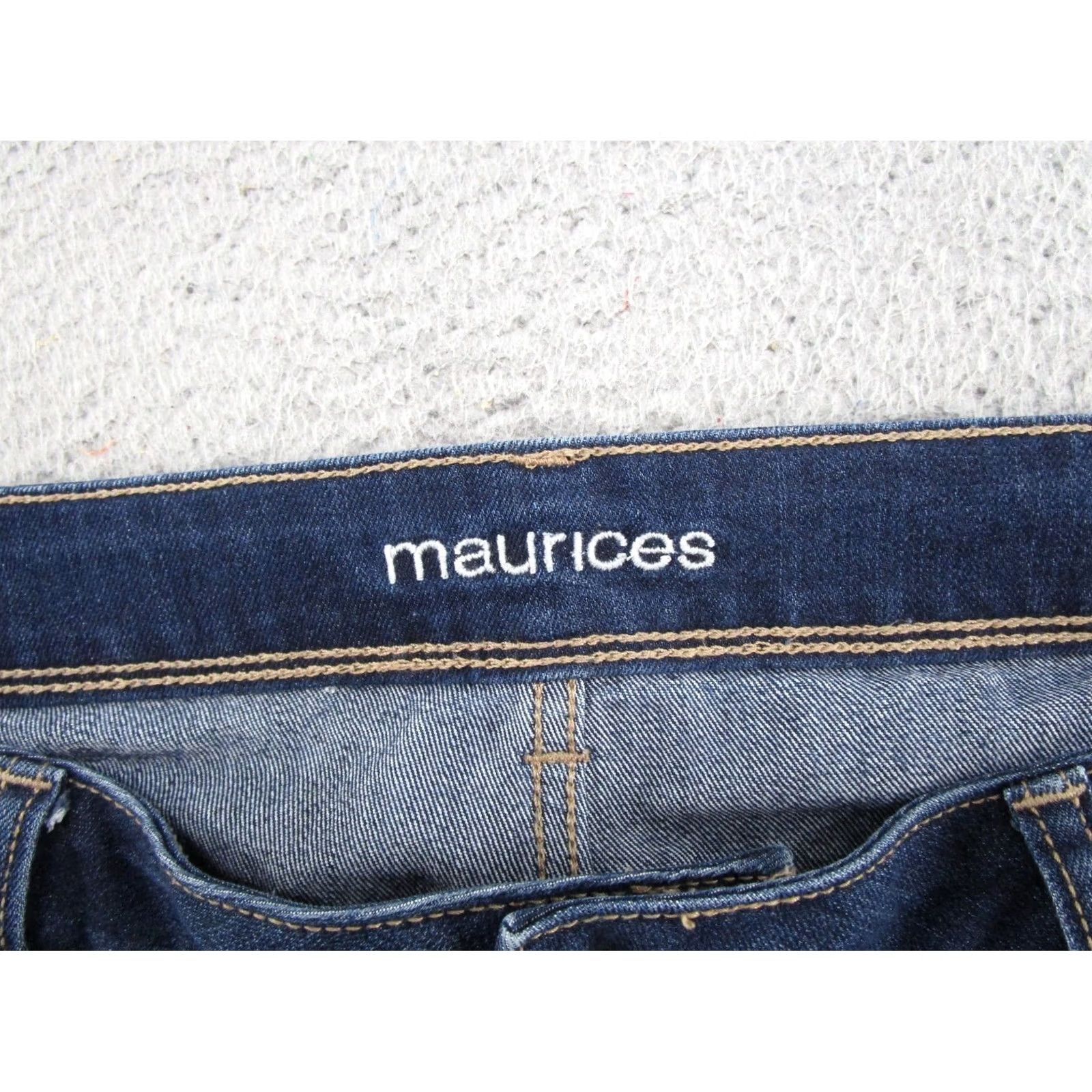 Vintage Maurices Jeans Bootcut Denim Blue Stretch Womens Size 16W Short Mid Rise 5-Pocket Design Pants Regular Size 38" / US 16 / IT 52 - 3 Thumbnail