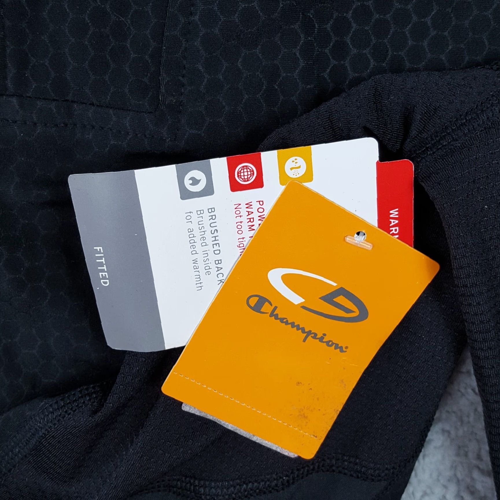 Champion VINTAGE Champion Windbreaker Jacket Women's Small Black Hooded Zip Up Duo Dry Athletic 90s Outdoor Sports Casual Pockets Size S / US 4 / IT 40 - 6 Thumbnail