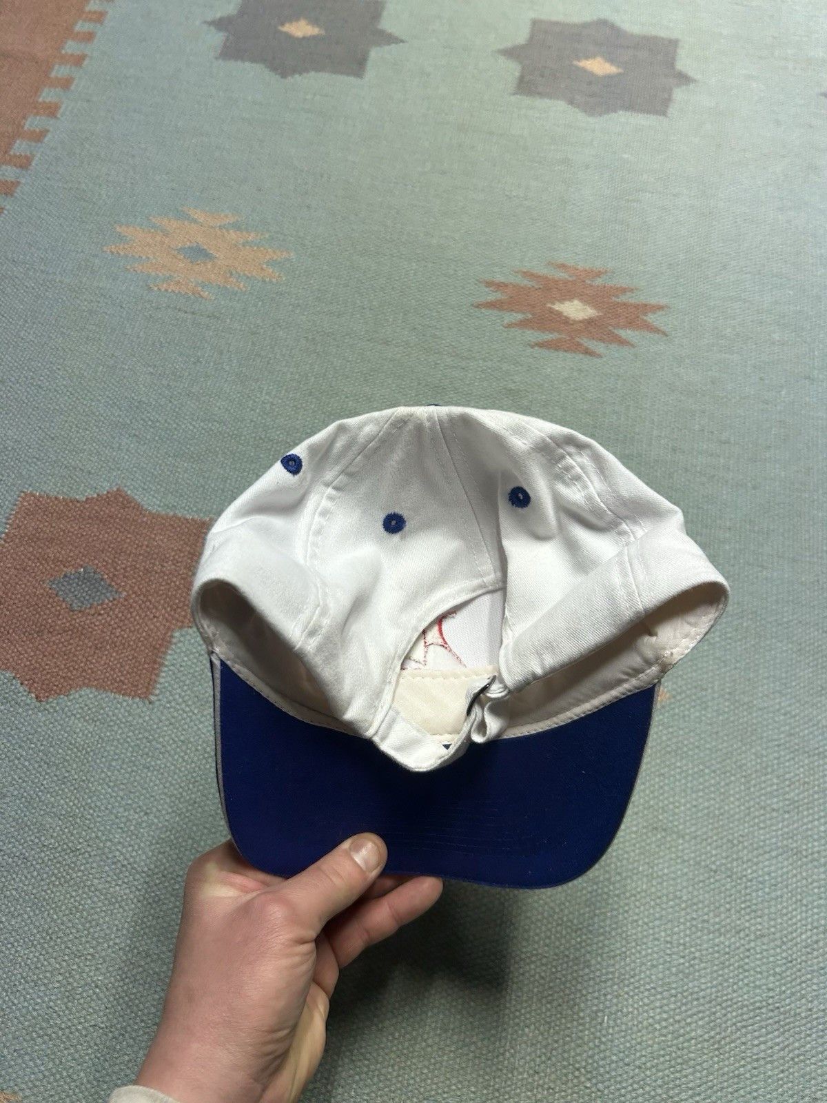 Vintage Vtg strapbac hat big brothers big sisters program blue white Size ONE SIZE - 4 Thumbnail