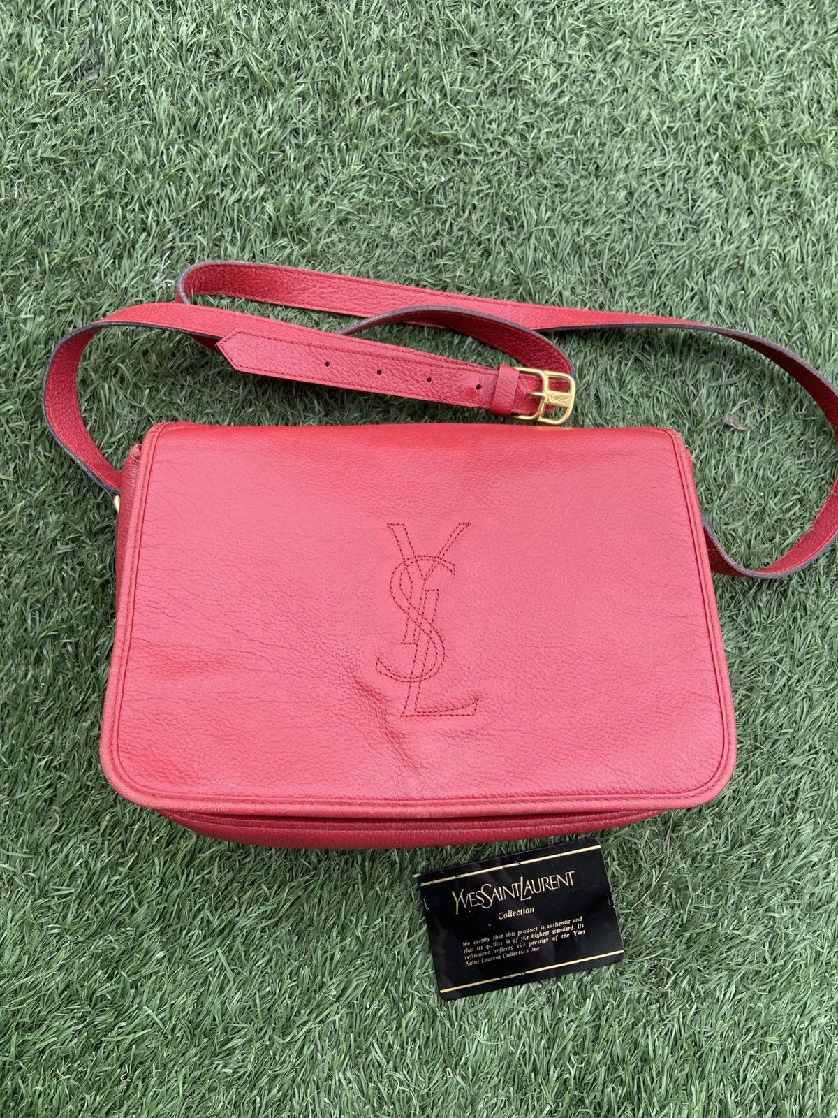 Yves Saint Laurent Yves Saint Laurent Leather Shoulder Bag YSL Size ONE SIZE - 2 Thumbnail