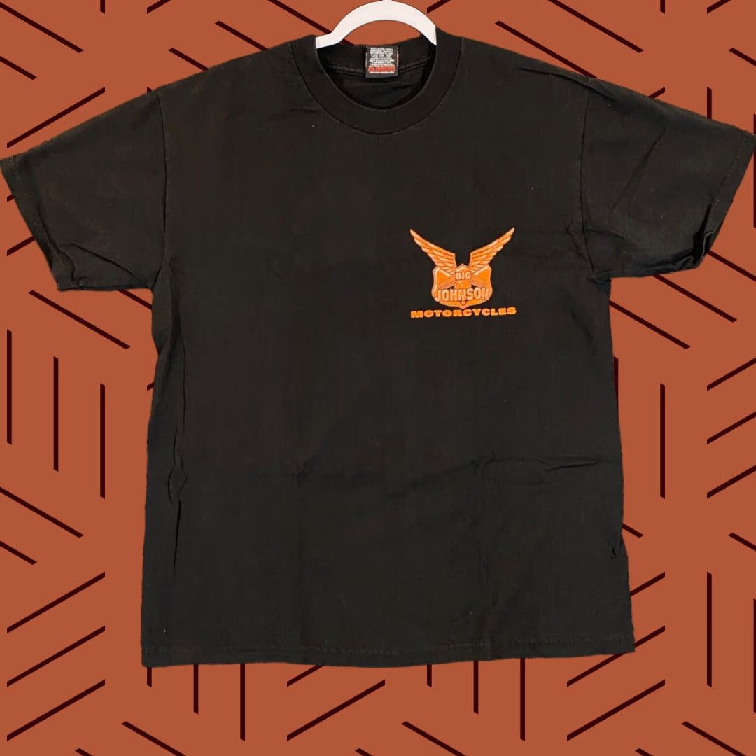 Big John VINTAGE Big Johnson Shirt Mens L Black Motorcycle Tee 1998 Maryland B*tch Fell Off Tee Logo Graphic Print Shirt Mens Size US L / EU 52-54 / 3 - 1 Thumbnail