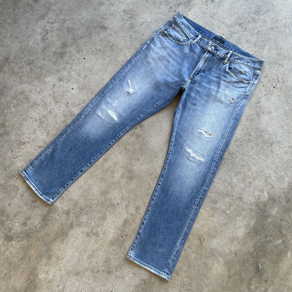 Japanese Brand W37💥 Vintage Japanese Brand Faded Distressed Jeans Pants Size US 37 - 2 Thumbnail