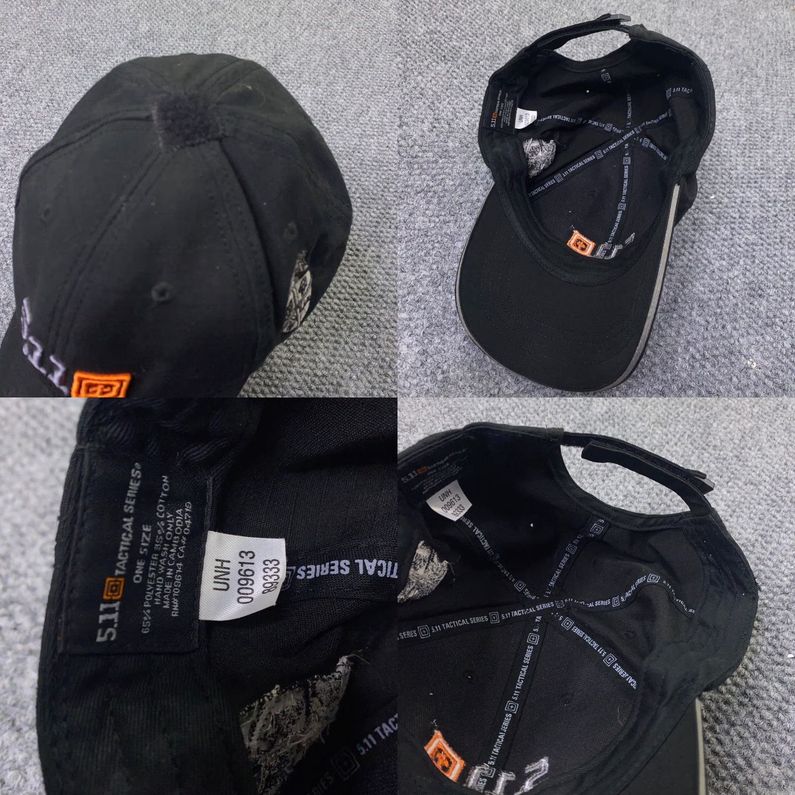 Vintage 5.11 Tactical Hat Mens One Size Black Adjustable Embroidered Logo Size ONE SIZE - 8 Thumbnail