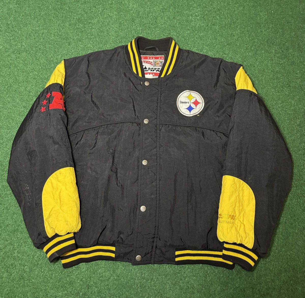 Nutmeg Vintage 90s Pittsburgh Steelers Nutmeg Starter Retro Jacket Size US XL / EU 56 / 4 - 3 Thumbnail