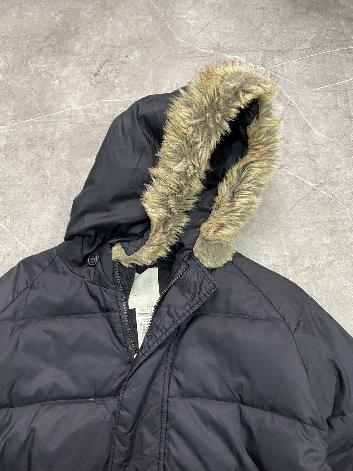 Diesel Black puffer fur hood diesel hype hysteric glamour style Size US XS / EU 42 / 0 - 6 Thumbnail