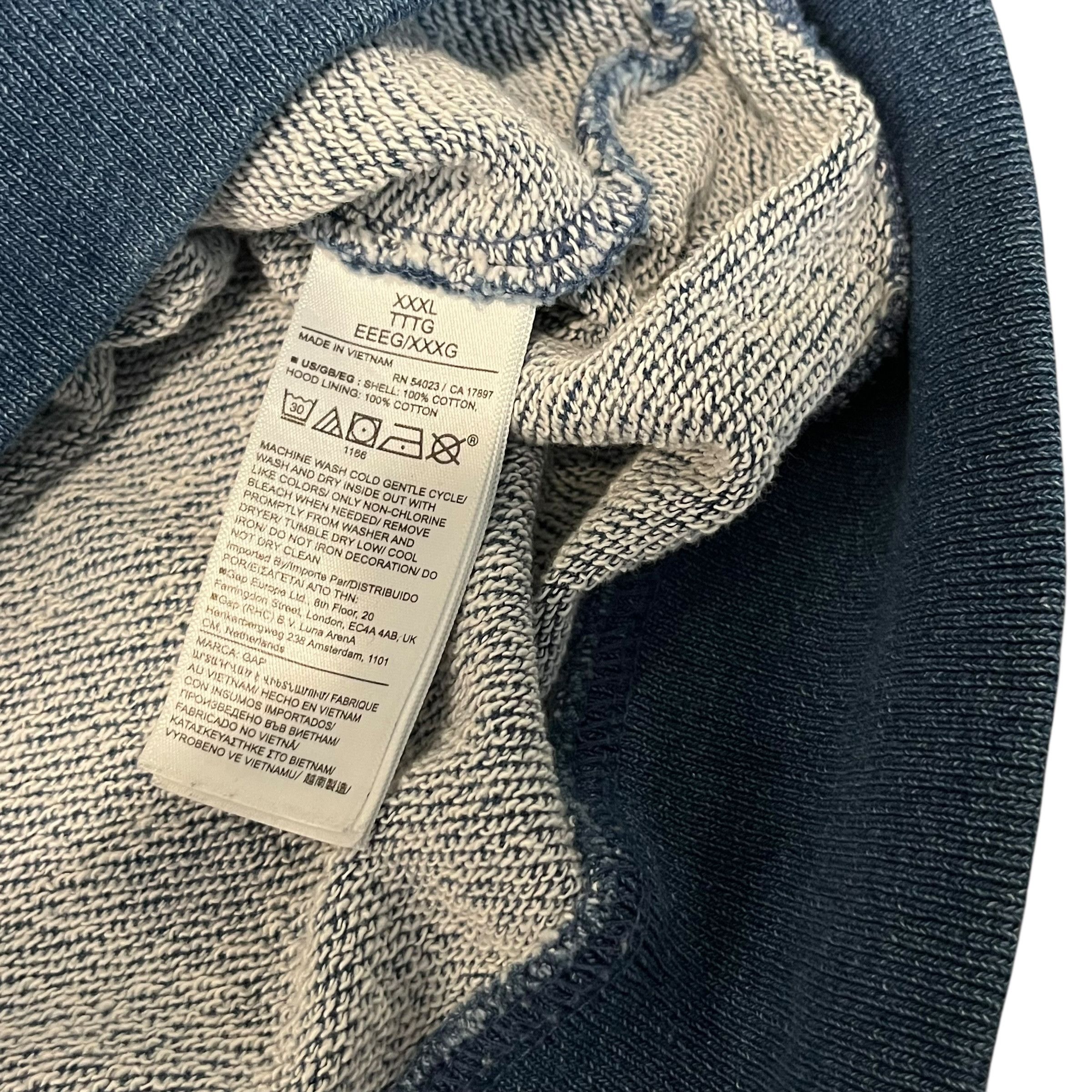 Dapper Dan × Gap GAP x Dapper Dan Denim Blue Embossed Hoodie Size US XXL / EU 58 / 5 - 5 Thumbnail