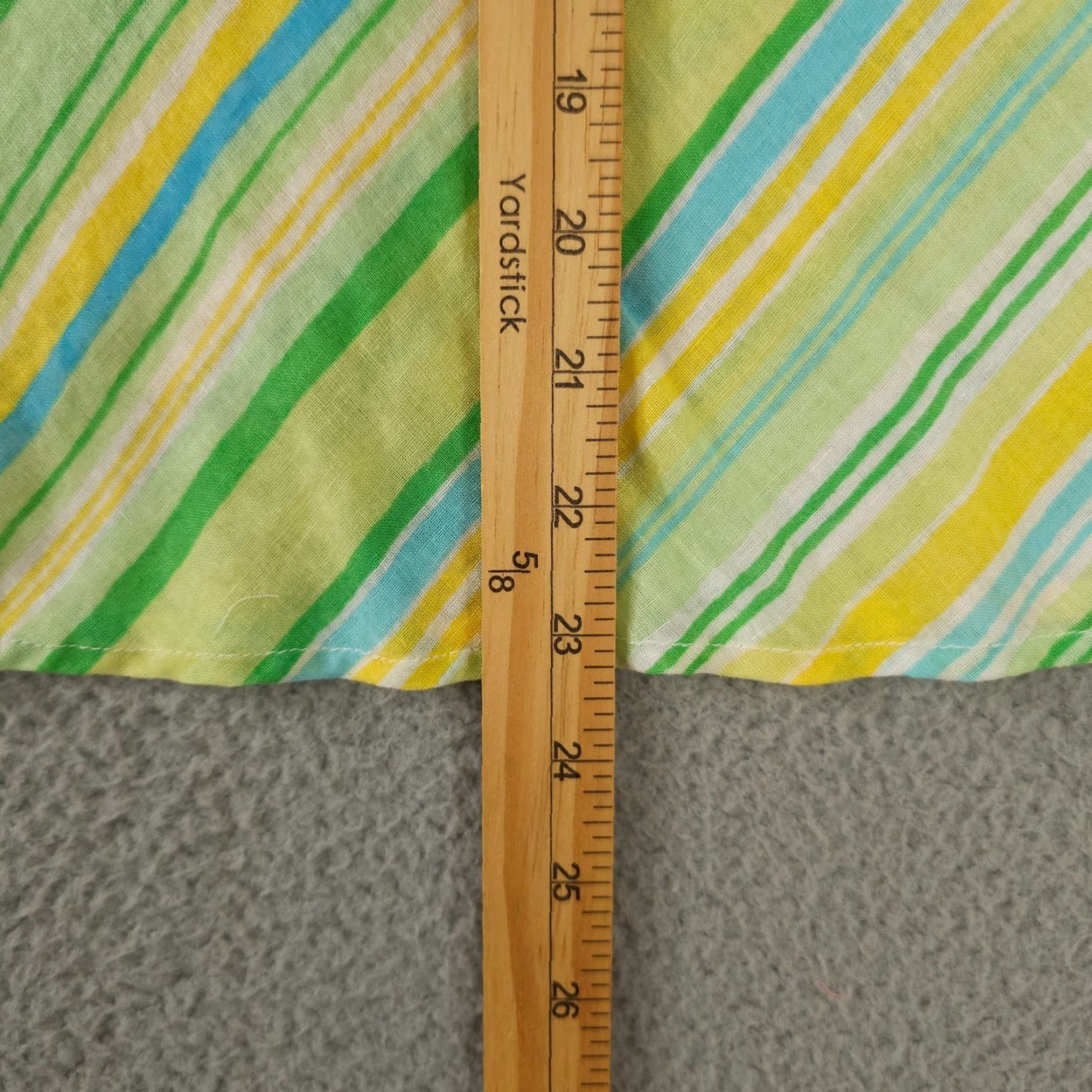 Talbots VTG Talbots Shirt Medium Yellow Striped V Neck Sleeveless Linen Side Zip - Women, Blouse, Casual, Colorful, Classic, 90s Theme, M, Yellow Green Size M / US 6-8 / IT 42-44 - 6 Thumbnail