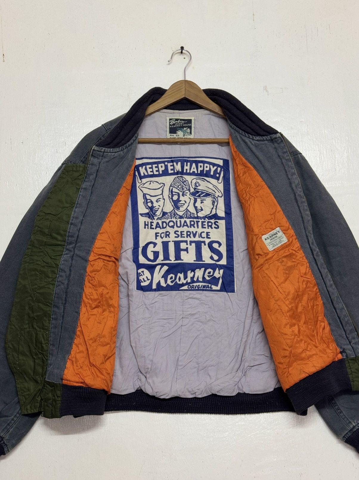 Vintage Bomber Jacket Kearney House Sunfaded Size US L / EU 52-54 / 3 - 9 Thumbnail