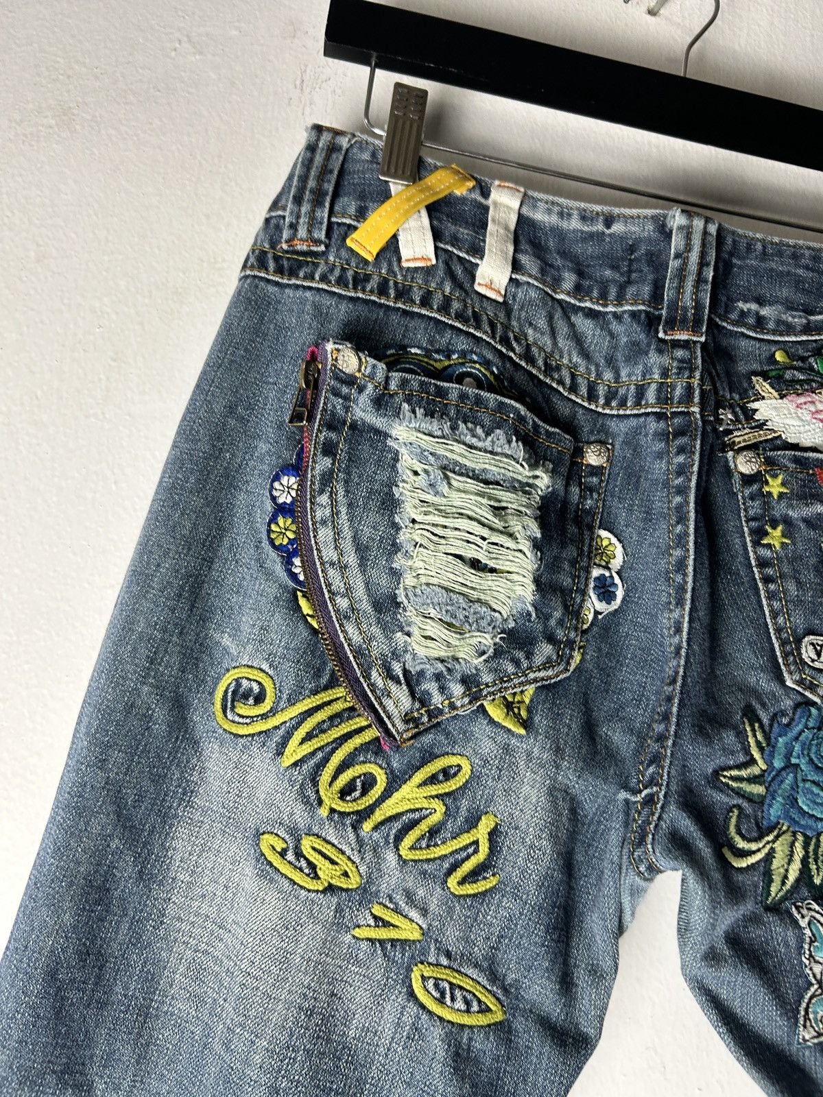 Yasuyuki Ishii MHR310 Tattoo Embroidery Flared Jeans Japanese denim lgb Size US 33 - 4 Thumbnail