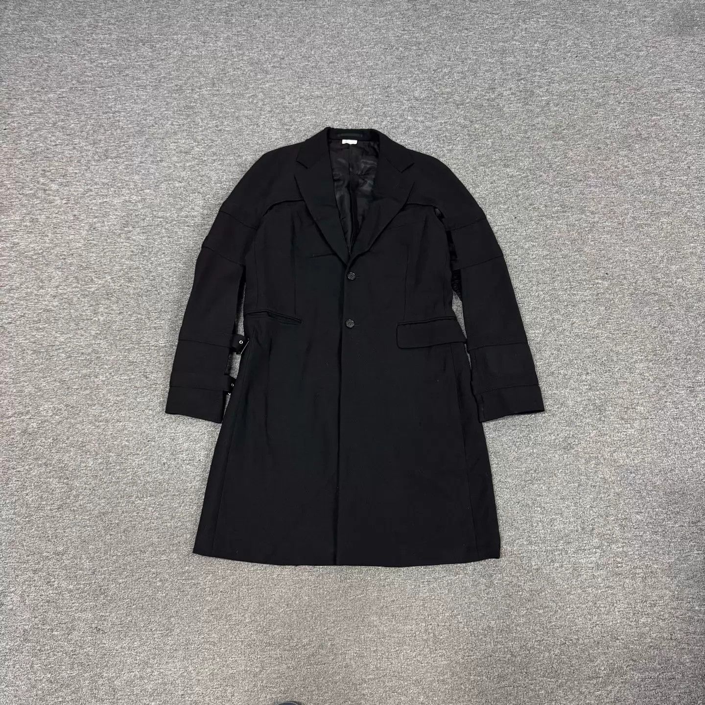 Comme des Garcons CDG Black Deconstructed Mid-Length Tailored Coat Size US M / EU 48-50 / 2 - 1 Thumbnail