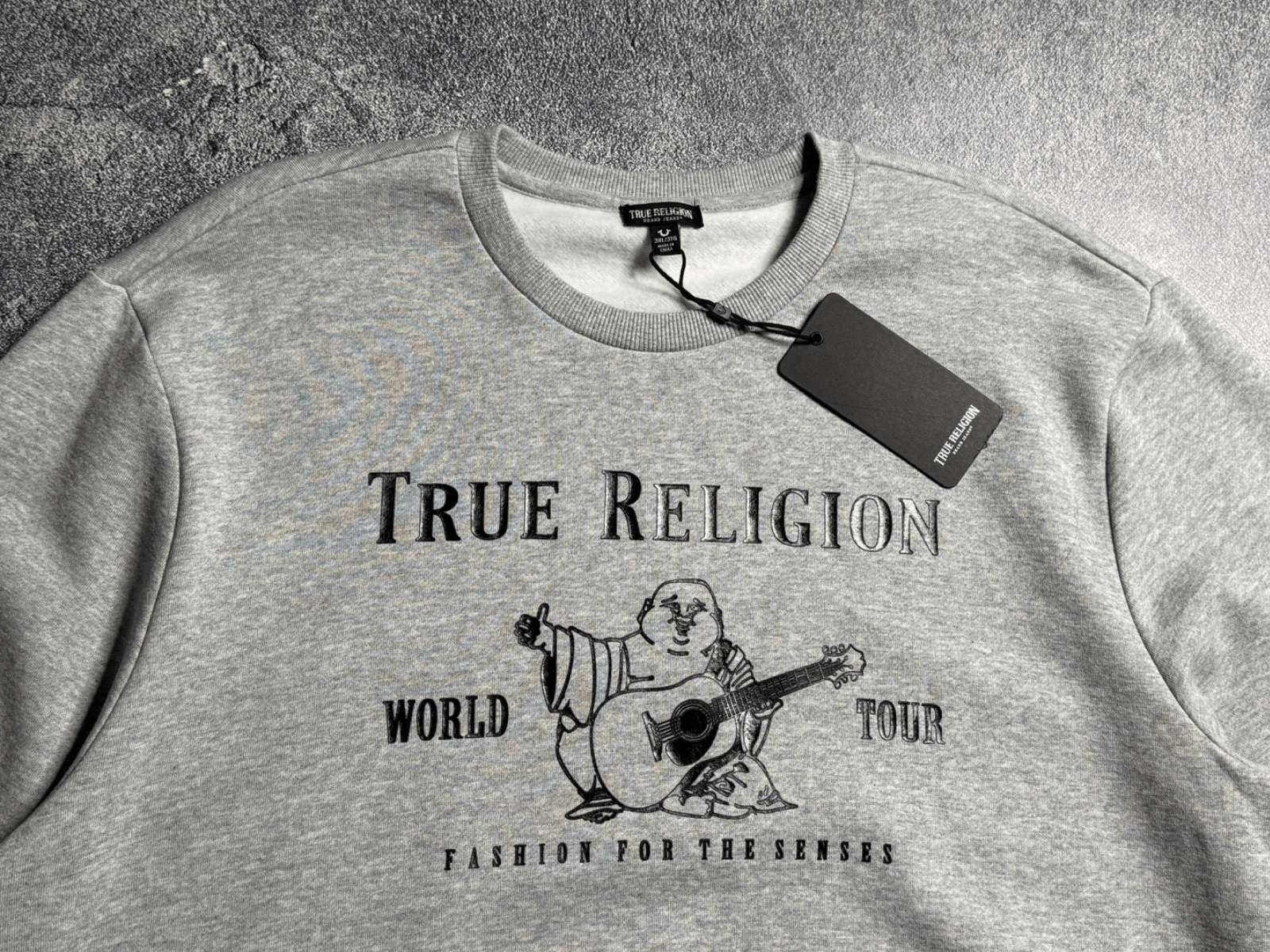 True Religion True Religion Buddha Sweatshirt Mens Grey 3XL Size US XXL / EU 58 / 5 - 2 Thumbnail