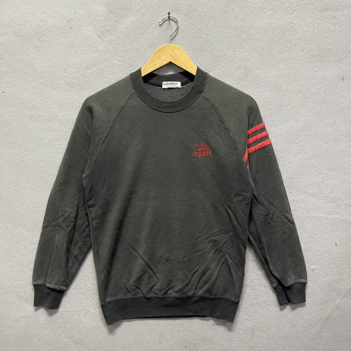 Adidas Vintage Adidas Trefoil Raglan Sweatshirt (1990s) Size US S / EU 44-46 / 1 - 1 Thumbnail