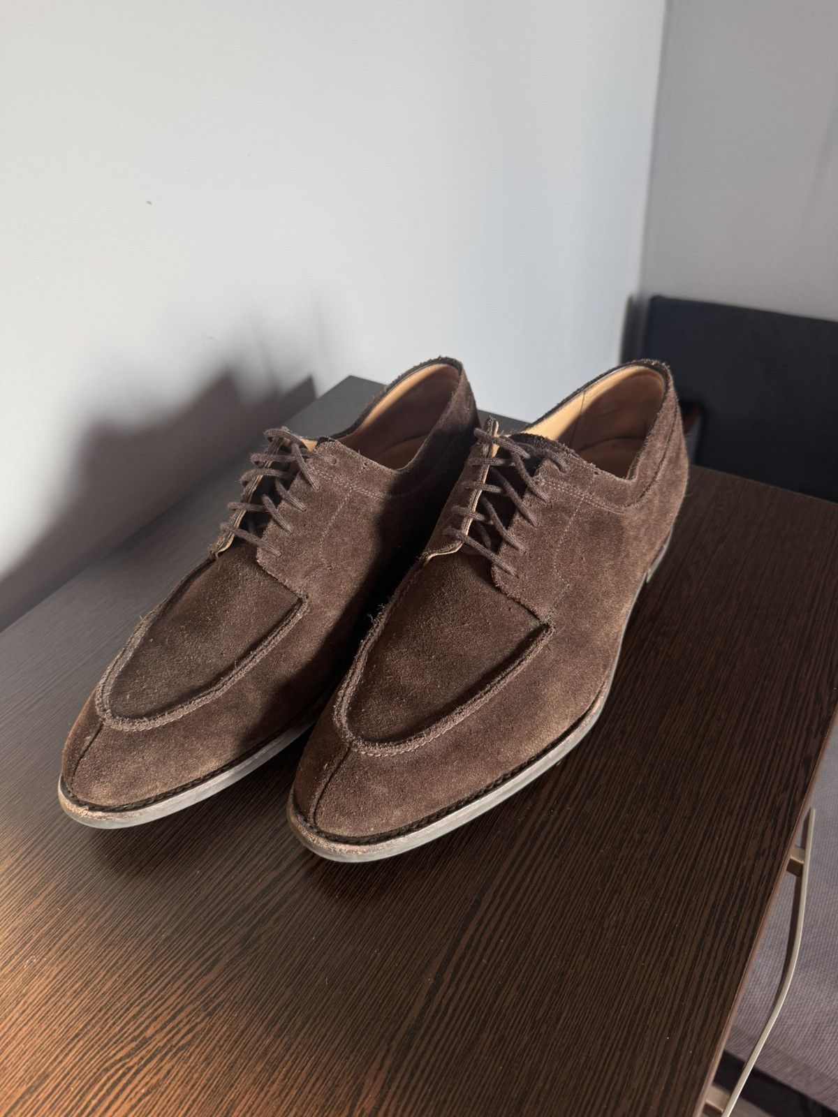 Crockett & Jones RRP€610 Crockett & Jones Hardwick Dark Brown Suede Shoes Size US 9.5 / EU 42-43 - 2 Thumbnail