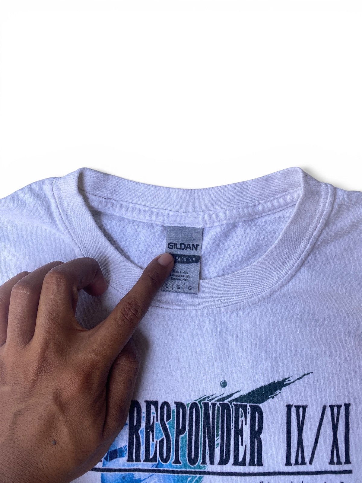 Anime Parody Final Fantasy First Responder IX/XI Tee Video Game Size US L / EU 52-54 / 3 - 4 Thumbnail