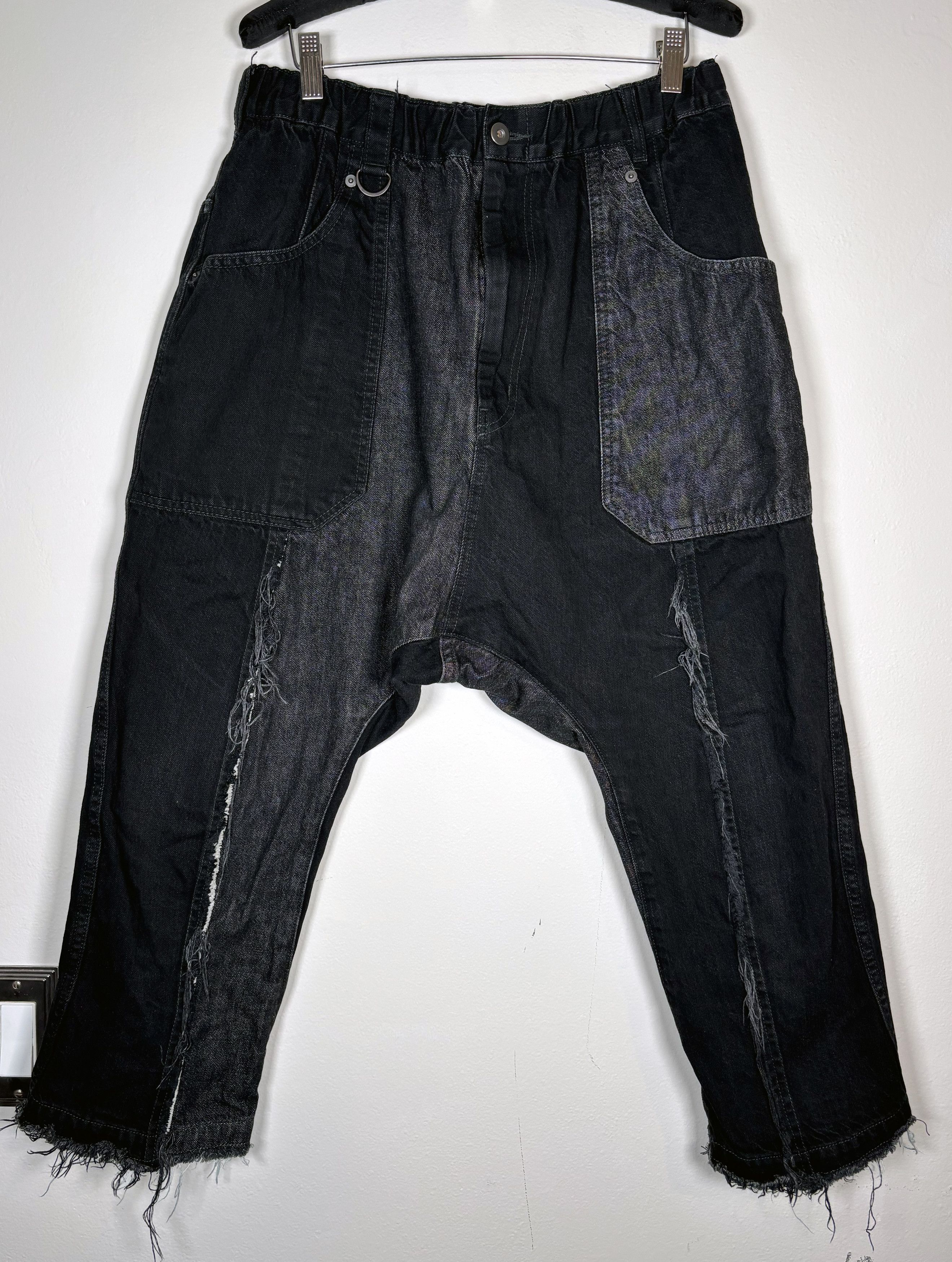 Yohji Yamamoto Syte Sarouel Ripped Patchwork Cropped Denim S'yte Size US 32 / EU 48 - 1 Thumbnail