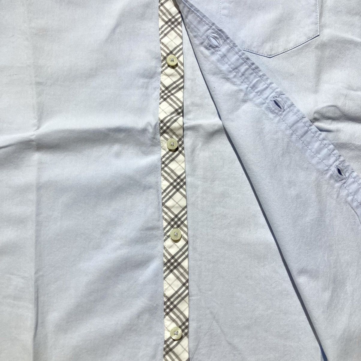 Burberry Vintage Burberry Black Label Pocket Logo Shirt Blue Luxury Size US M / EU 48-50 / 2 - 11 Thumbnail