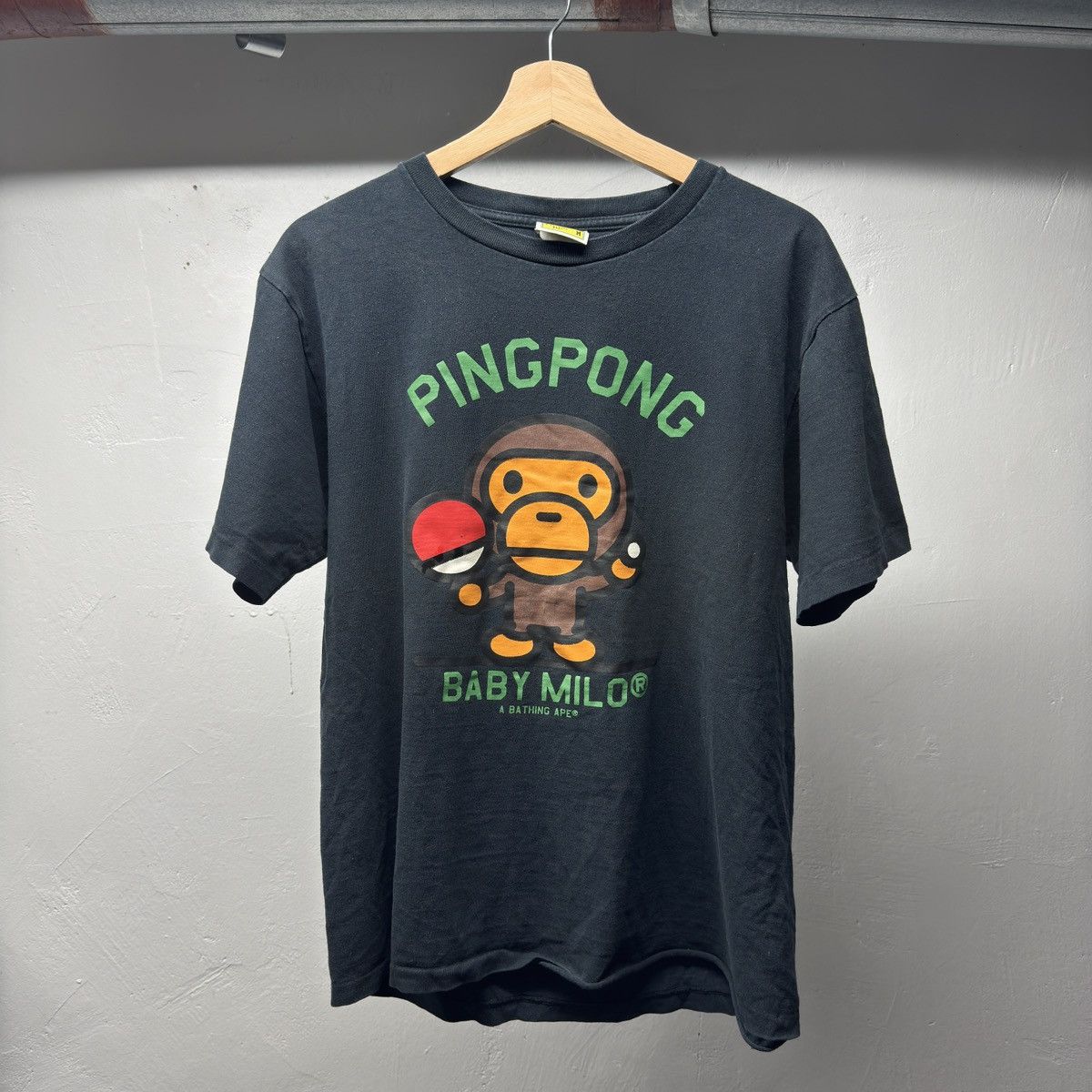 Bape Vintage Bape Baby Milo Ping Pong Shirt Faded Size US M / EU 48-50 / 2 - 1 Thumbnail