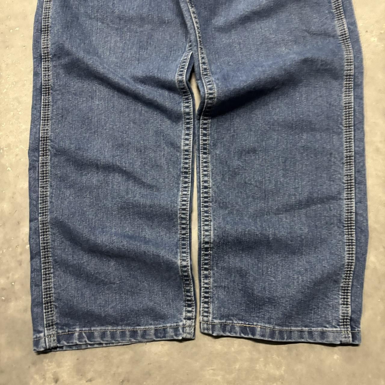 Japanese Brand × Vintage Crazy Vintage Y2K/2000s Dark Blue Wash Carpenter Denim Jeans! Size US 28 / EU 44 - 6 Thumbnail