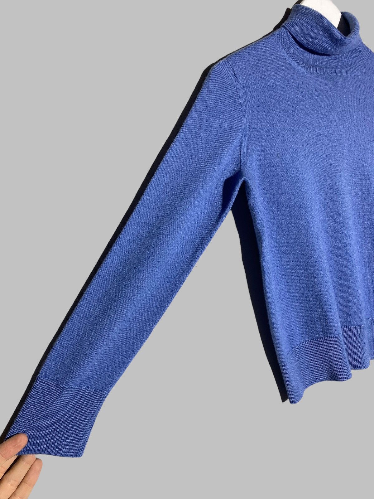 Gran Sasso Gran Sasso Steve Jobs Aesthetic Blue Wool Turtleneck Sweater Size US XS / EU 42 / 0 - 7 Thumbnail