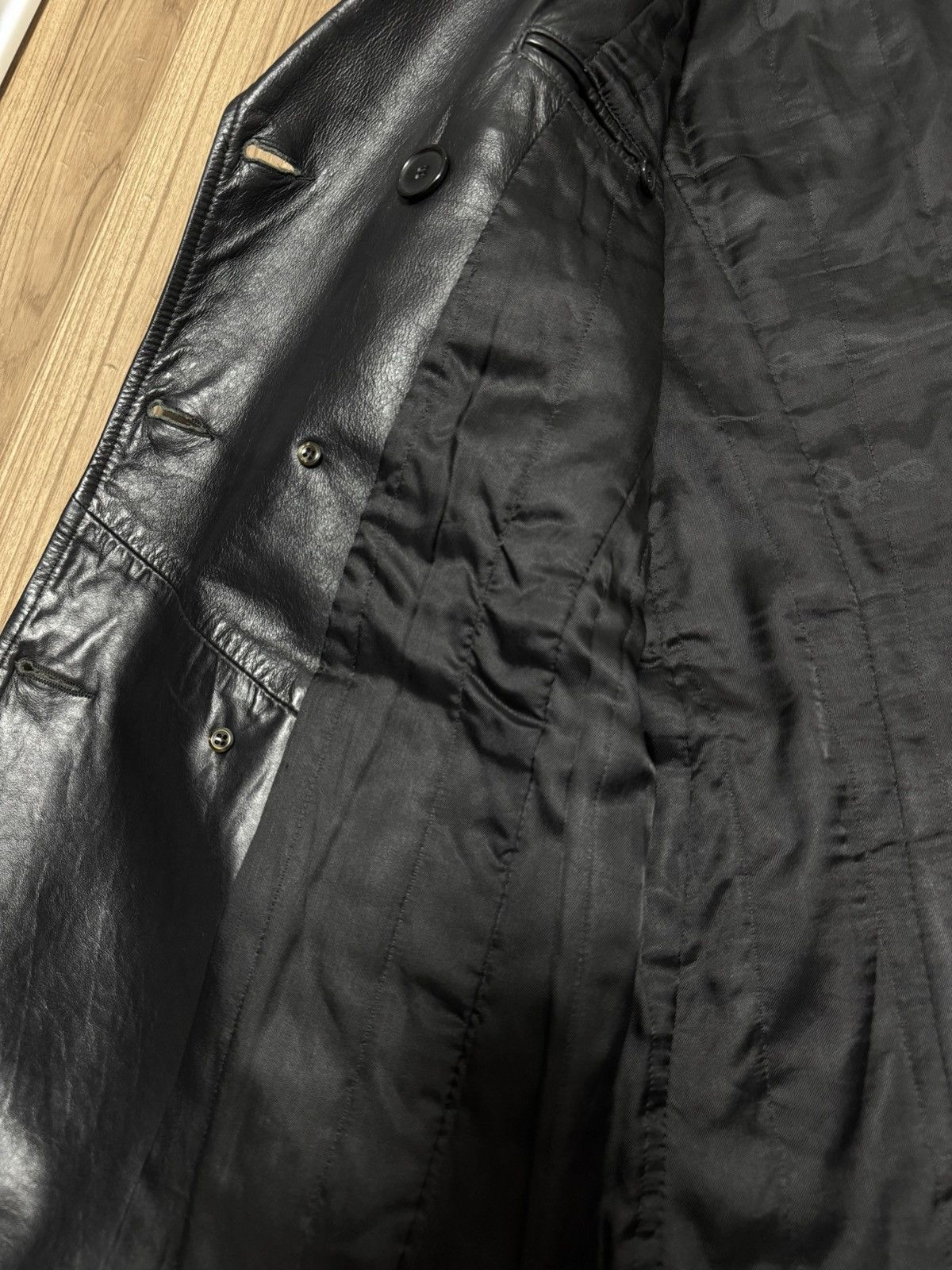 Helmut Lang Helmut Lang AW97 Double Breasted Leather Jacket Size US XS / EU 42 / 0 - 10 Thumbnail