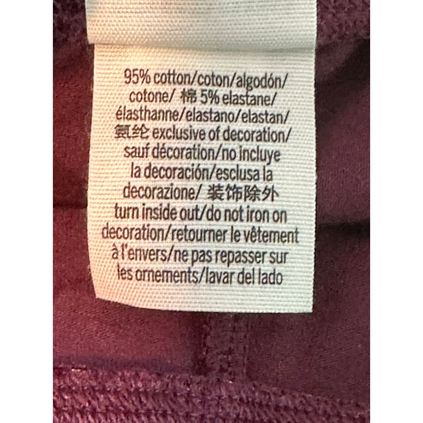 Pink Pink by Victoria Secret burgundy leggings size XS Size 28" / US 6 / IT 42 - 4 Thumbnail