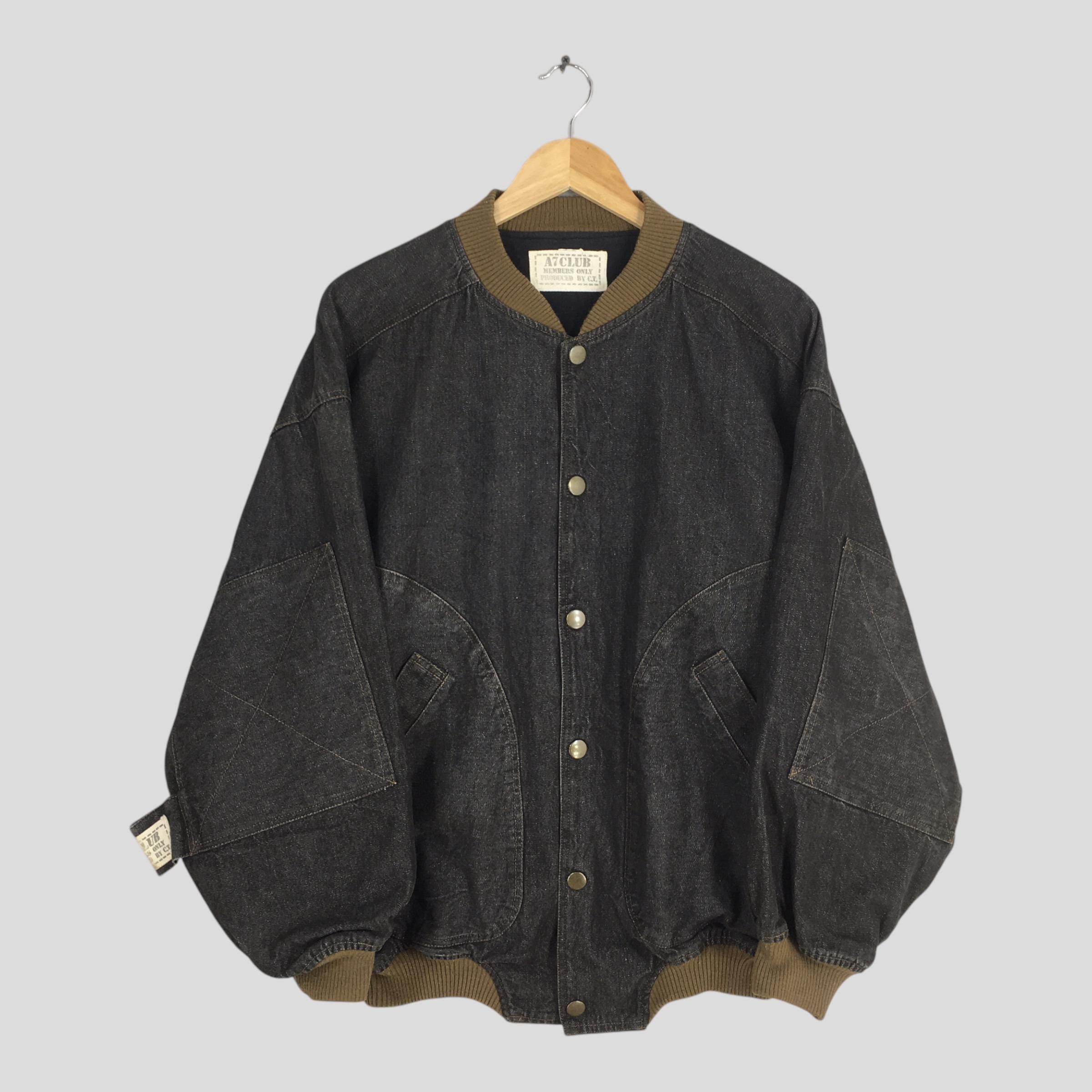 Members Only Vintage 1990's Members Only Bomber Denim Jacket XLarge Size US XL / EU 56 / 4 - 1 Thumbnail
