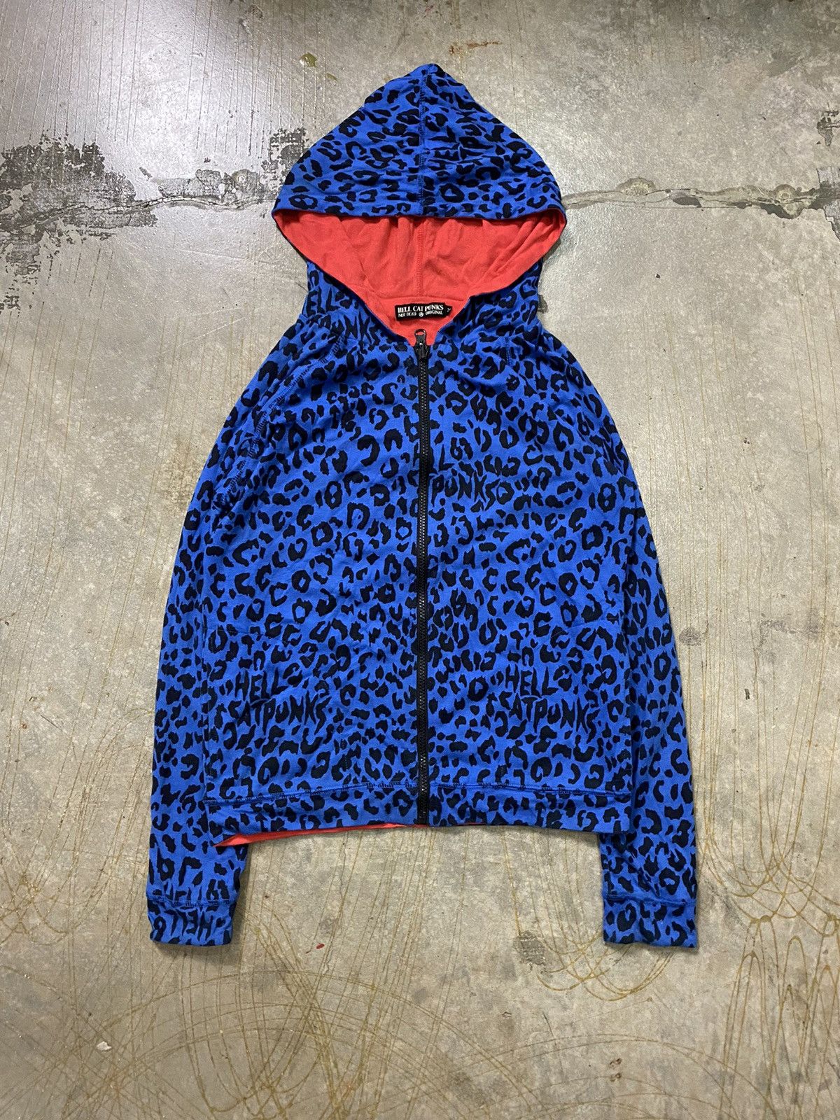 20471120 Hell cat punk blue leopard reversible hoodie Size M / US 6-8 / IT 42-44 - 2 Thumbnail
