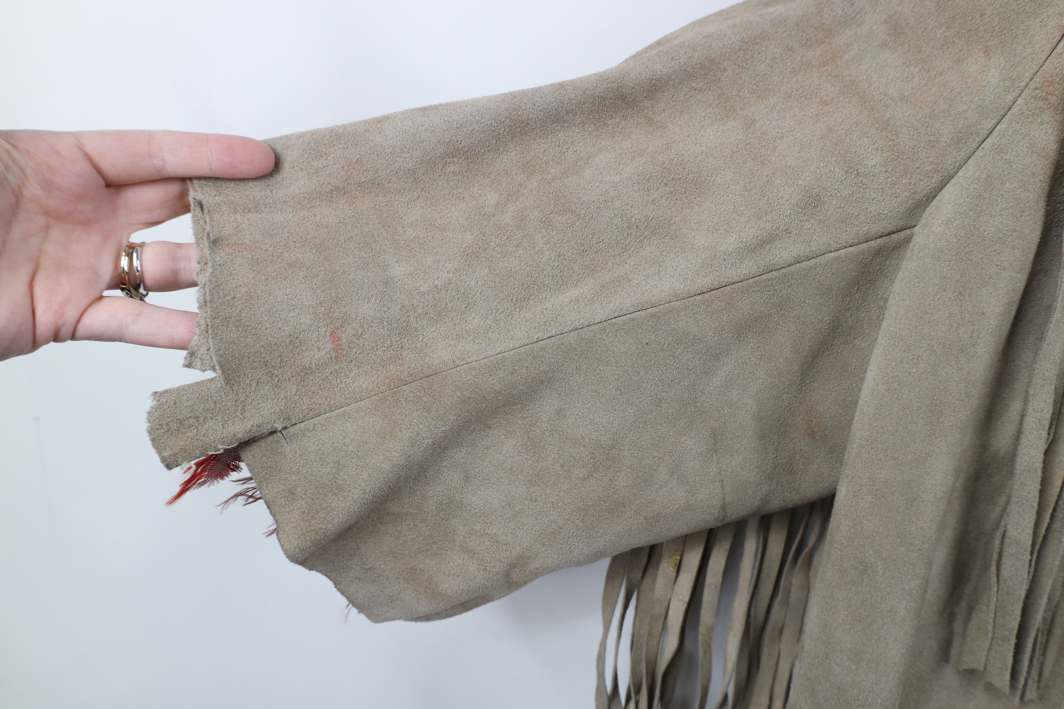 Vintage Vintage 60s 70s Streetwear Western Suede Leather Jacket Size US L / EU 52-54 / 3 - 7 Thumbnail