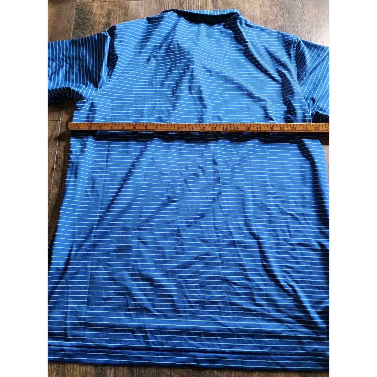 Peter Millar Mens L Peter Millar Blue Striped Masters Polo Shirt Augusta National Size US L / EU 52-54 / 3 - 3 Thumbnail