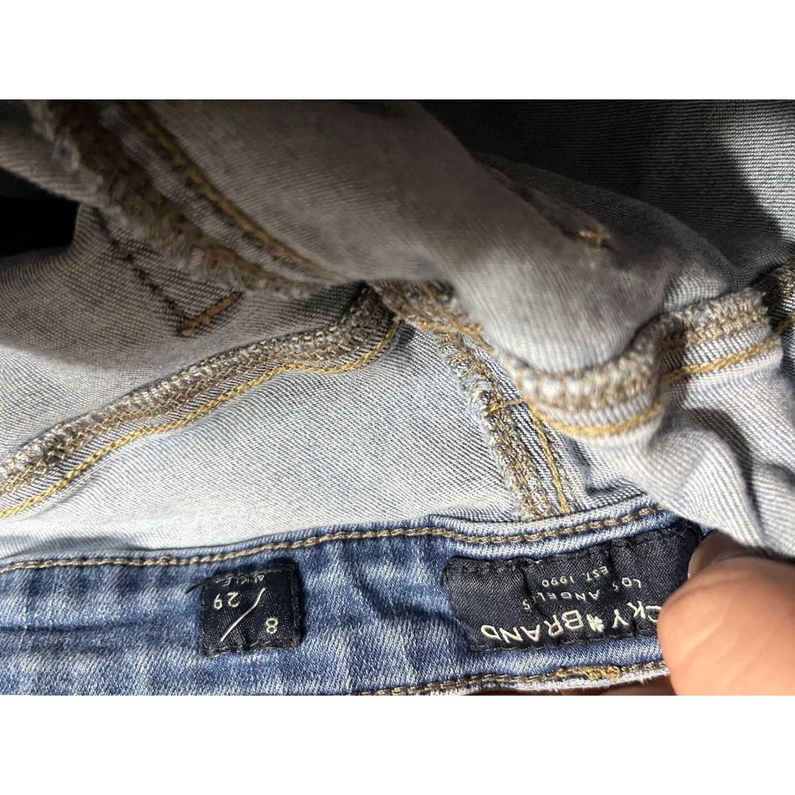 Lucky Brand VINTAGE Lucky Brand Jeans Blue Denim 5-Pocket Skinny Mid Rise Ava Ankle 29W 8/M Med Wash Womens Size 30" / US 8 / IT 44 - 5 Thumbnail