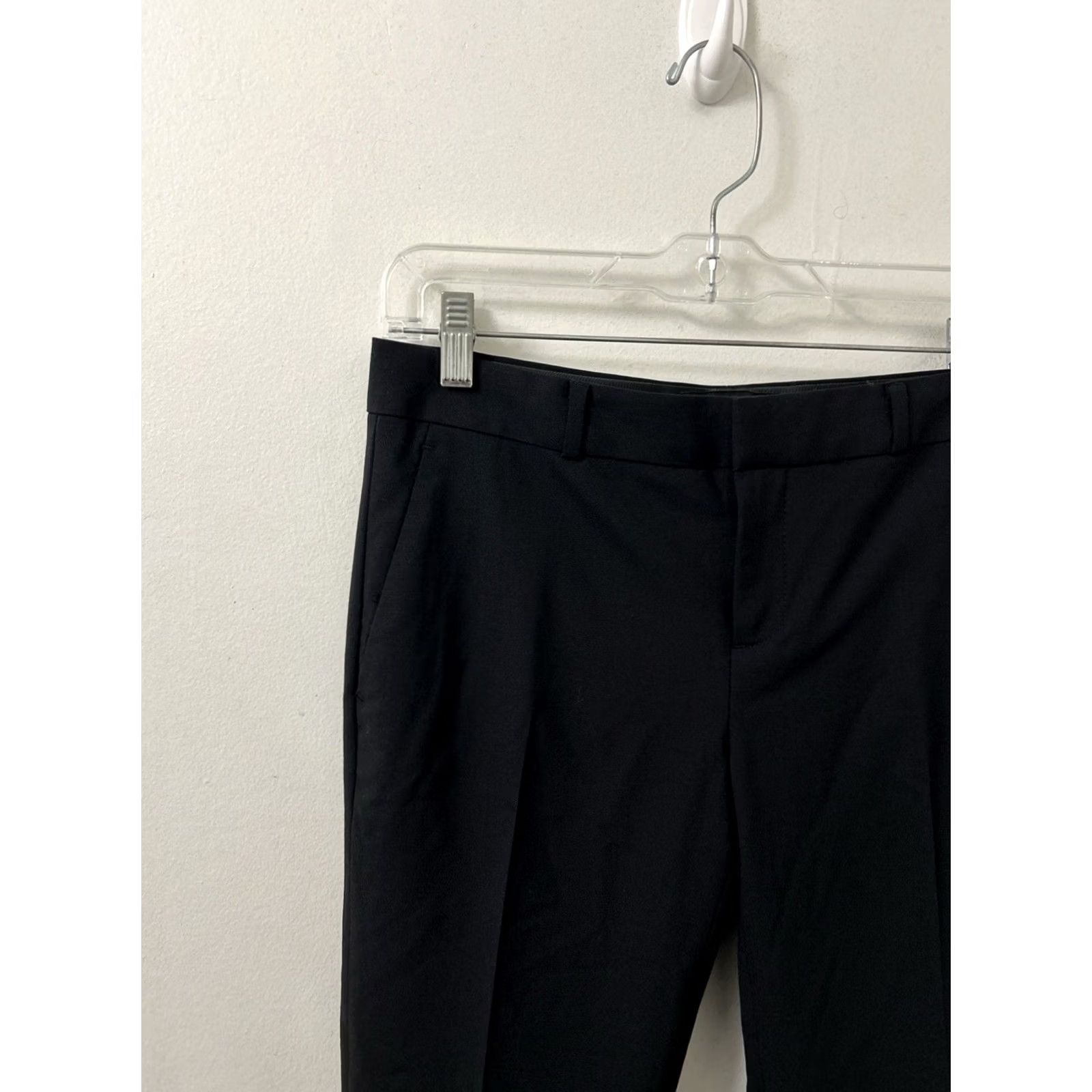 Banana Republic Banana Republic Avery Dress Pants Womens 2x26 Black Wool Blend Ankle Straight Slim Wom ens Size 26" / US 2 / IT 38 - 4 Thumbnail