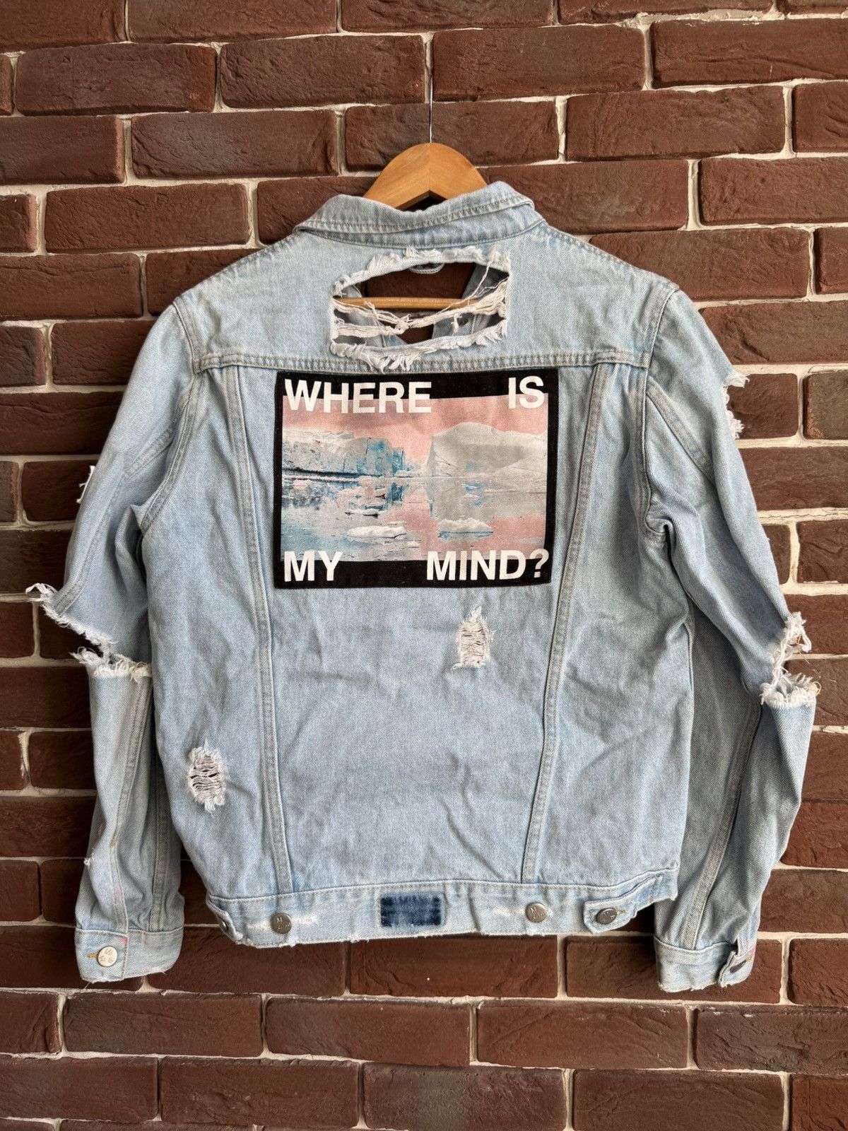 Misbhv Misbhv Denim Jacket Where Is My Mind Distressed Small Size US S / EU 44-46 / 1 - 1 Thumbnail