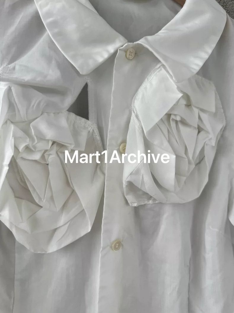 Comme des Garcons Comme Des Garcons Rose season white shirt jacket Size M / US 6-8 / IT 42-44 - 4 Thumbnail