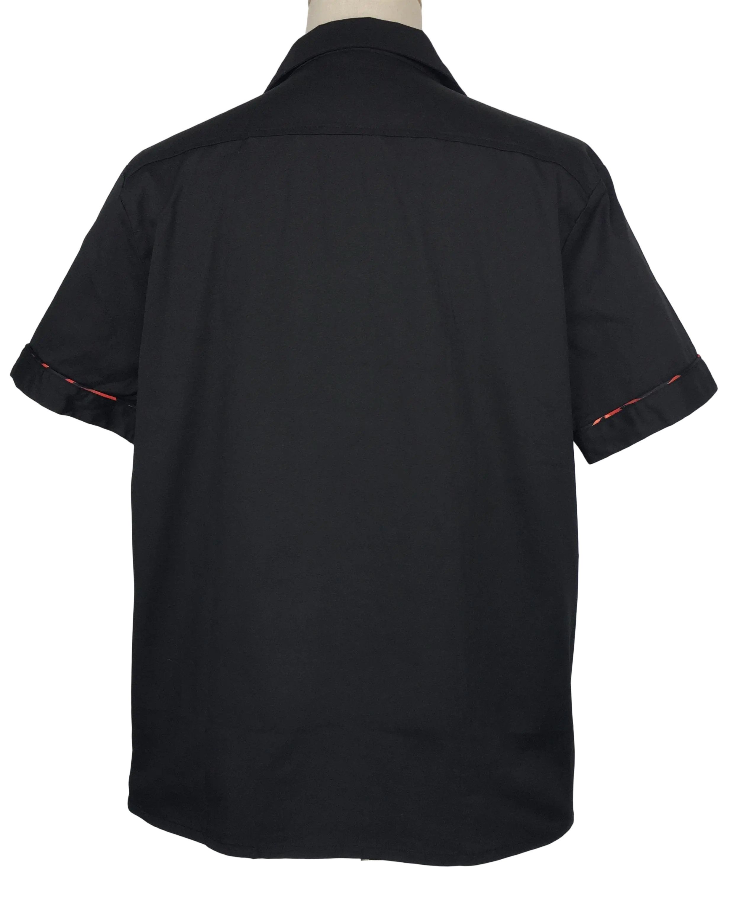 Other Black Shirt With Flame Pattern 50's Style Size US XXL / EU 58 / 5 - 3 Thumbnail