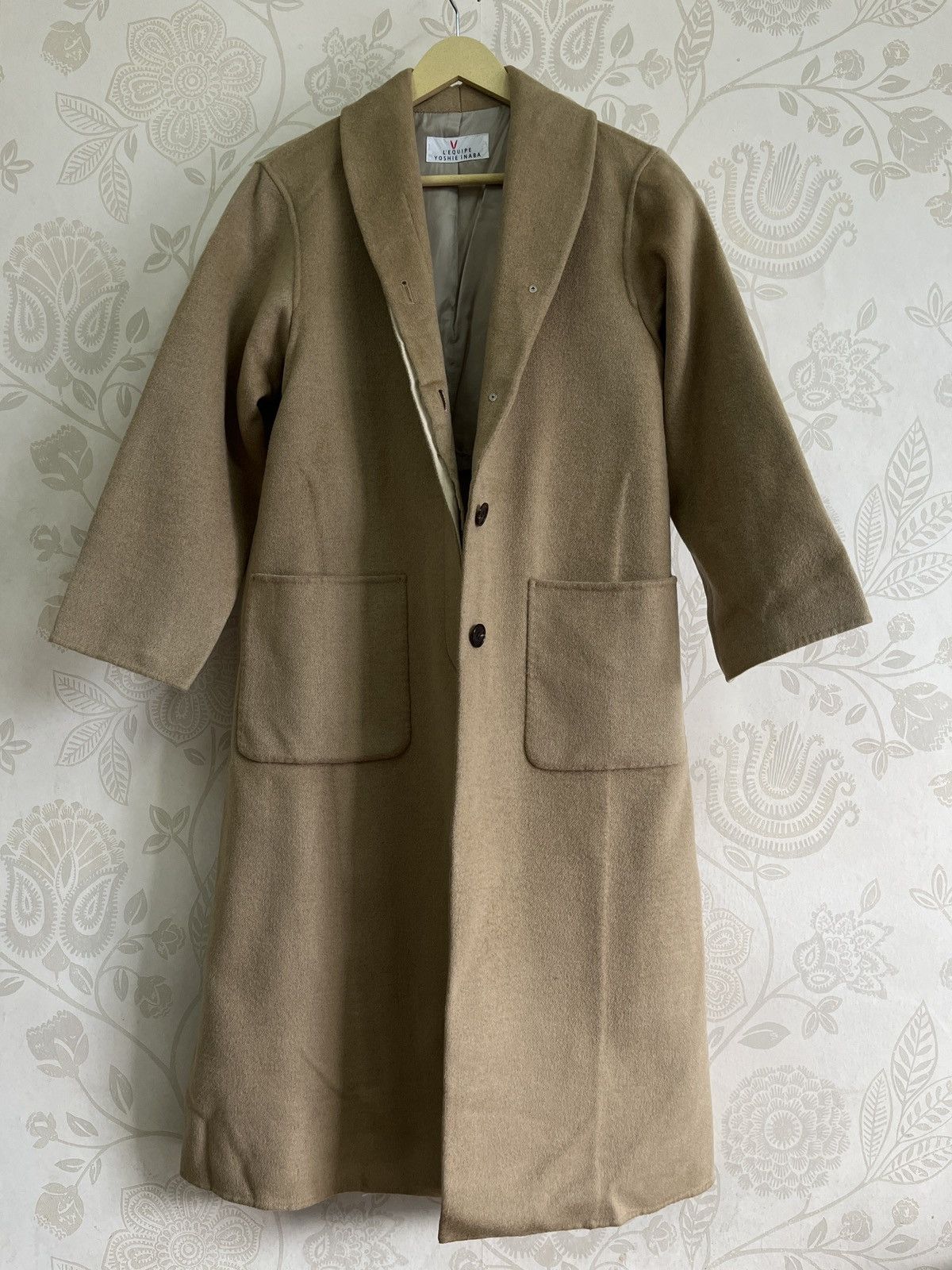 image of Yoshie Inaba L'equipe Wool Long Coat Japan in Beige, Men's (Size Medium)