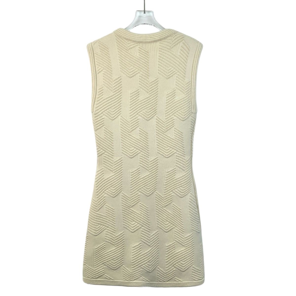 Hermes Hermes Beige Letter Embroidery Sleeveless Knit Dress K26WX Size S / US 4 / IT 40 - 2 Thumbnail