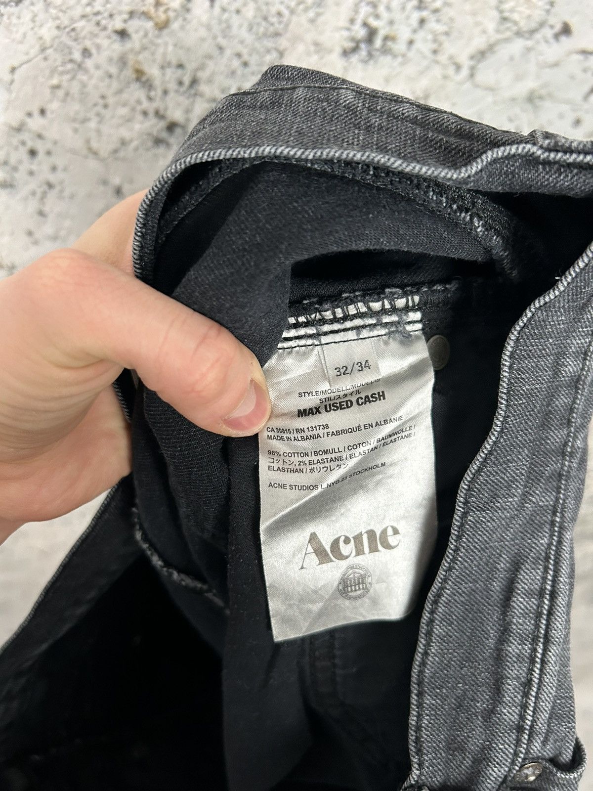 Acne Studios Vintage Acne Studios Max Used Cash Washed Black Denim Hype Size US 32 / EU 48 - 8 Thumbnail