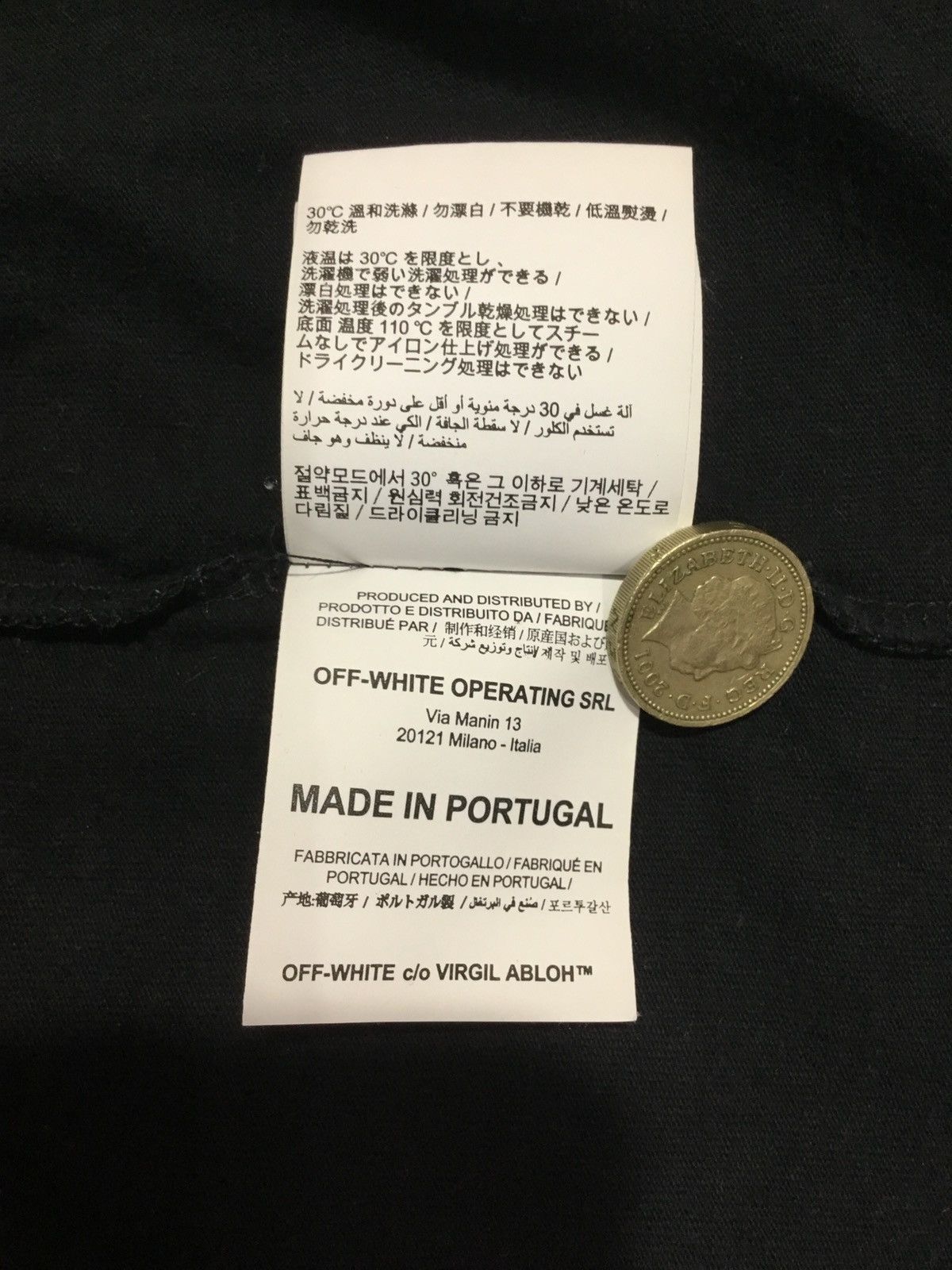 Off-White Off-White c/o Virgil Abloh Main Label T-Shirt Black Size US M / EU 48-50 / 2 - 8 Thumbnail