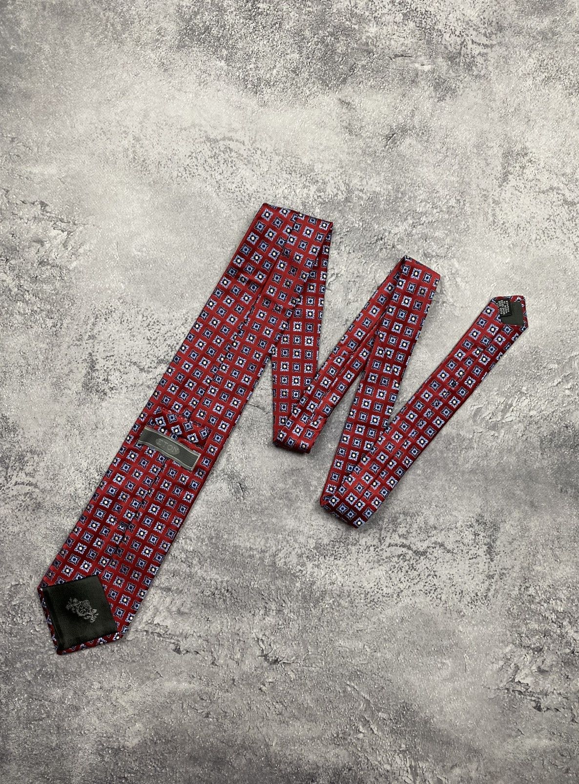 Eton Eton 100% Silk Made in France Tie Luxury Monogram Cravatte Size ONE SIZE - 1 Thumbnail
