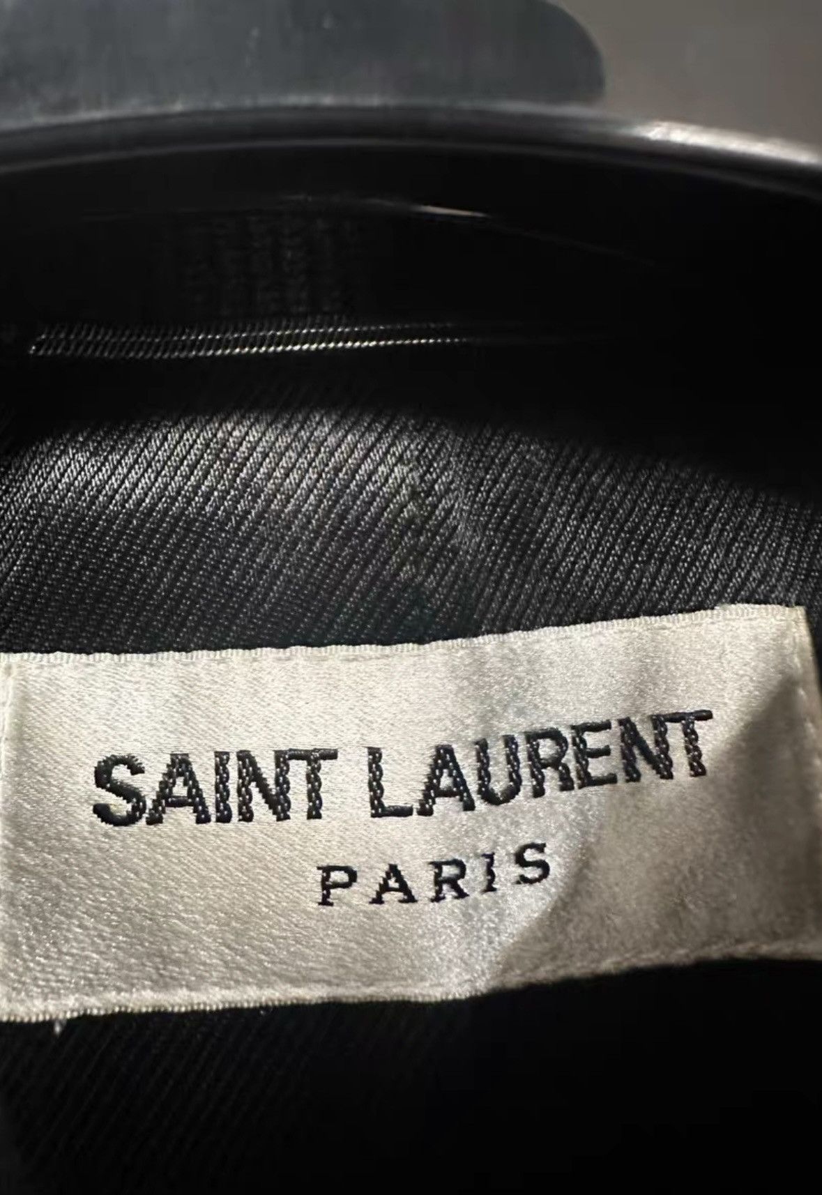 Saint Laurent Paris Saint Laurent SLP 22FW Teddy Black Spliced Varsity Jacket Size US L / EU 52-54 / 3 - 3 Thumbnail
