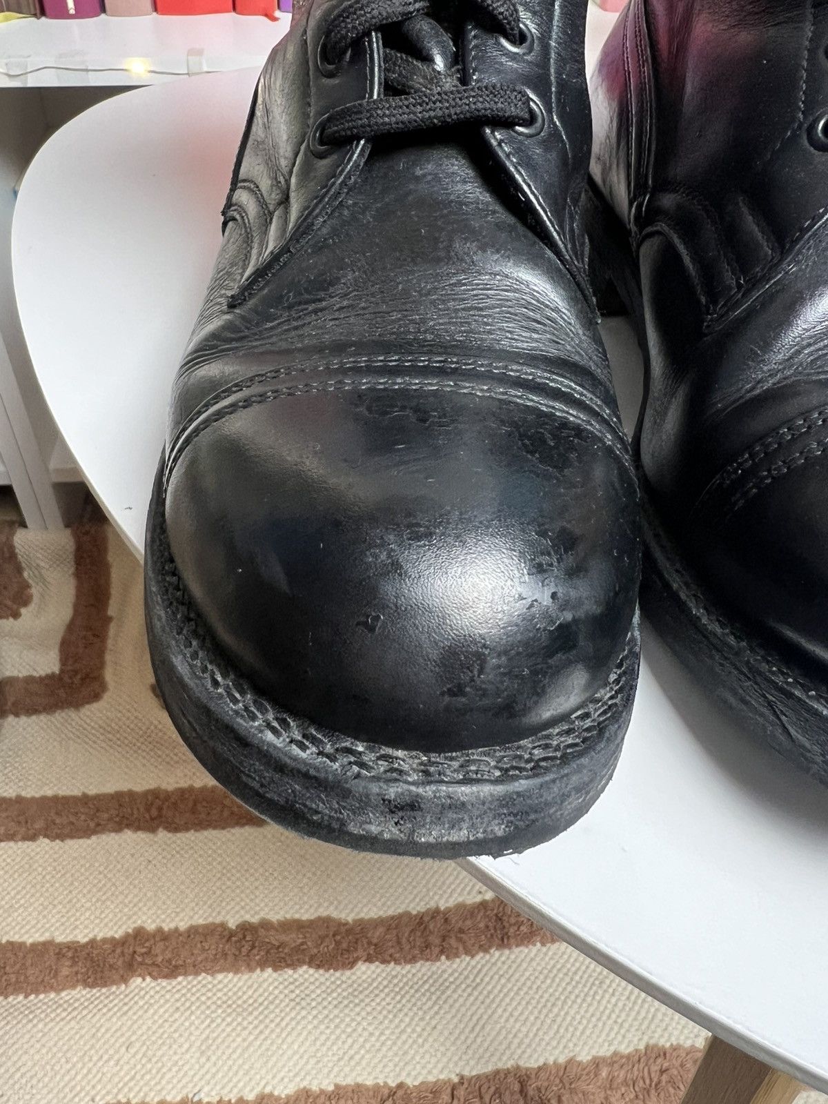 Vintage 20 HMAK 19 leather army boots Denmark vintage rare Size US 9 / EU 42 - 3 Thumbnail